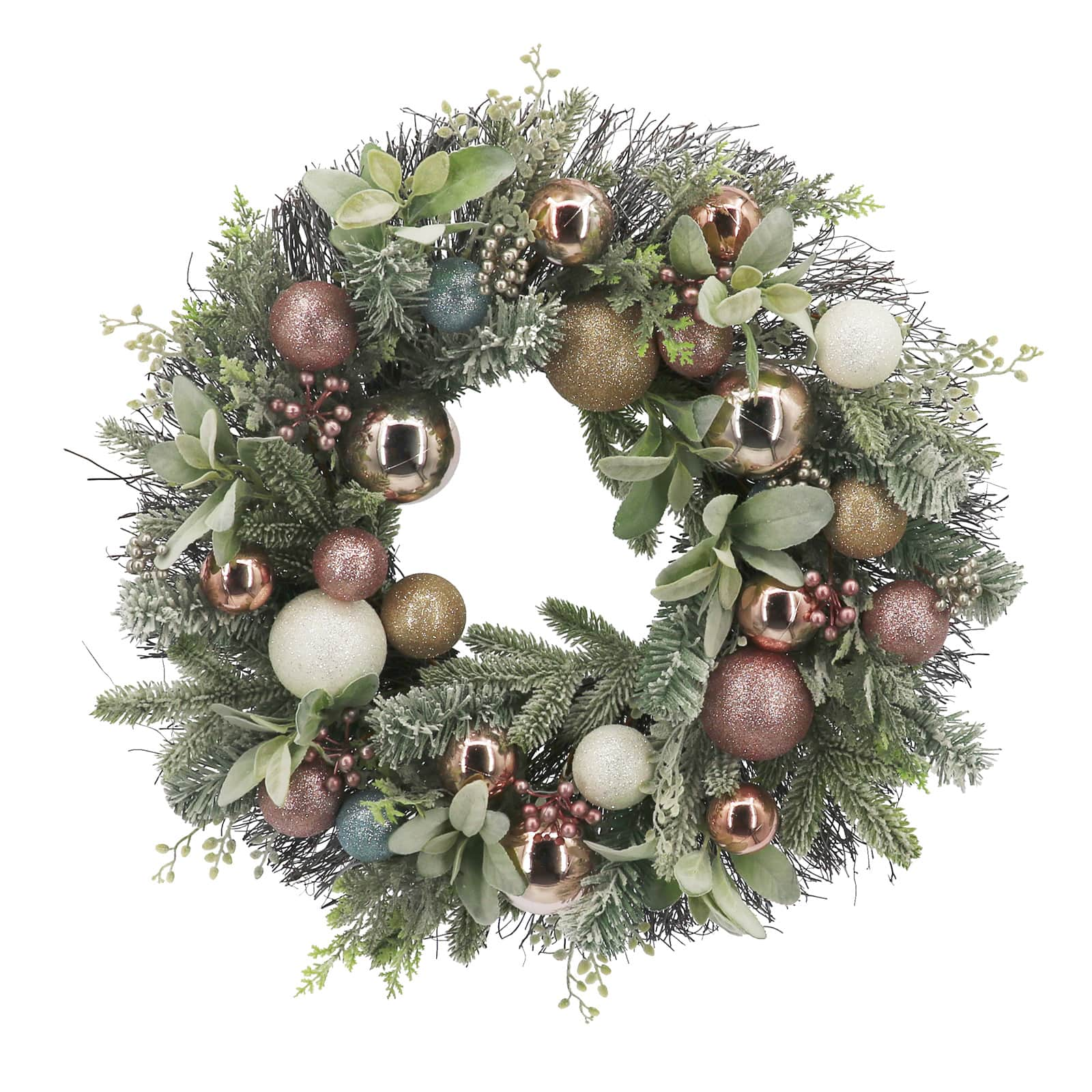 24&#x22; Pink Teal &#x26; Gold Berry Wreath by Ashland&#xAE;