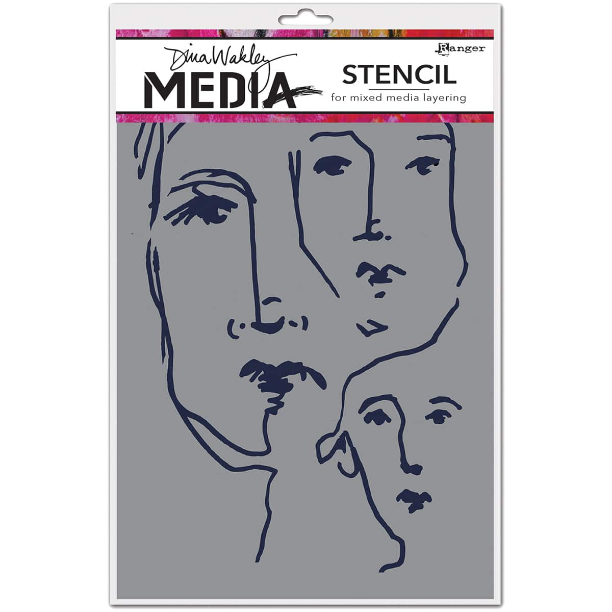 Dina Wakley Media Scribbled Faces Stencil | Michaels®