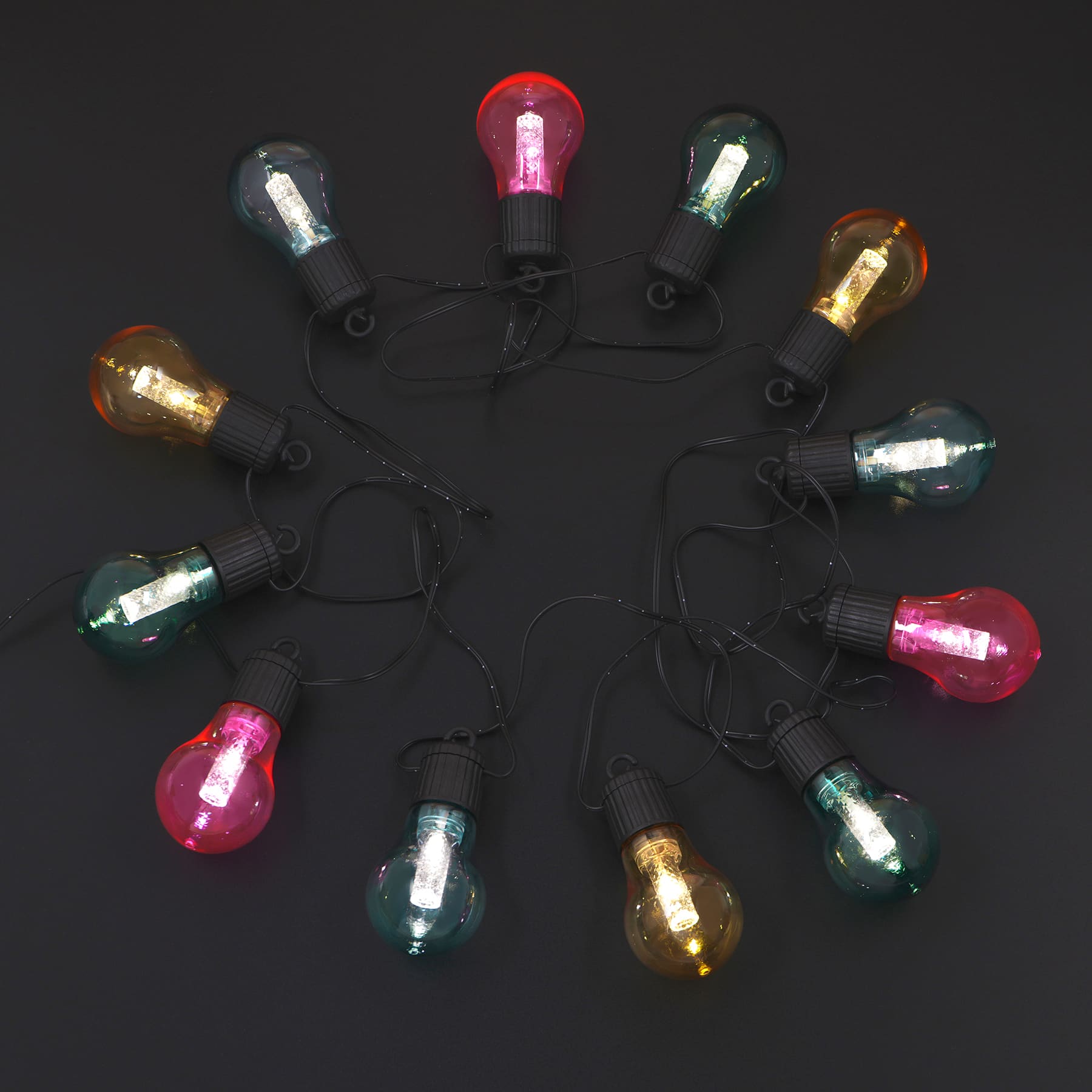 12ct. Warm White LED Shatterproof Multicolor Edison Bulb String Lights by Ashland&#xAE;