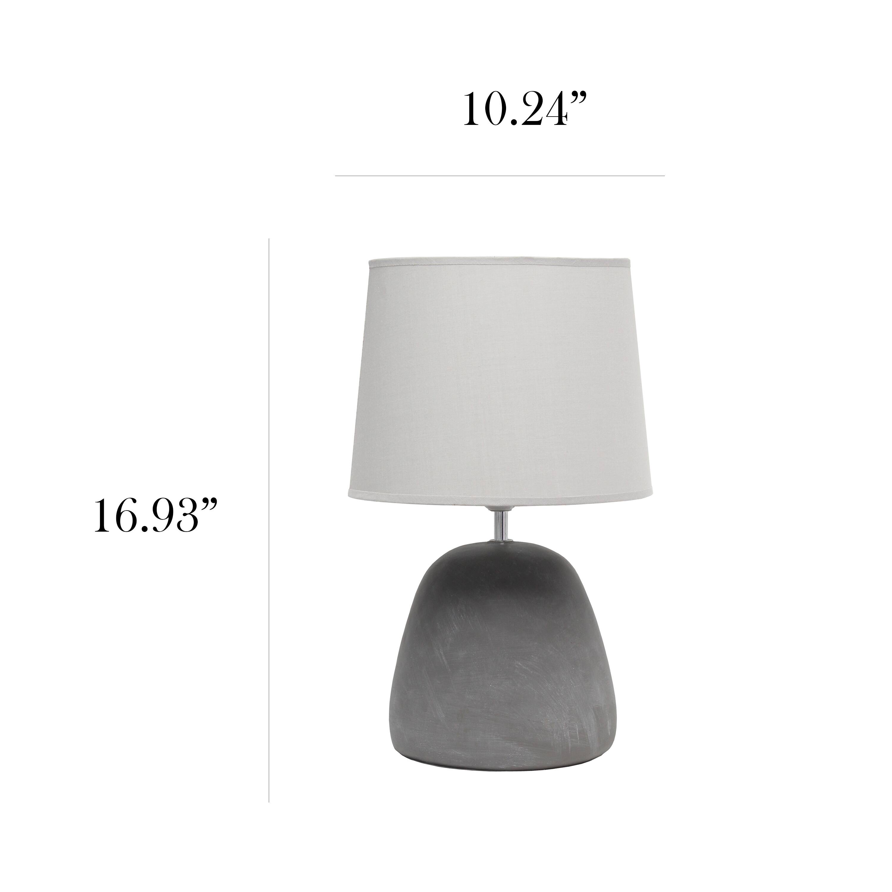 Simple Designs&#x2122; 17&#x22; Round Concrete Table Lamp