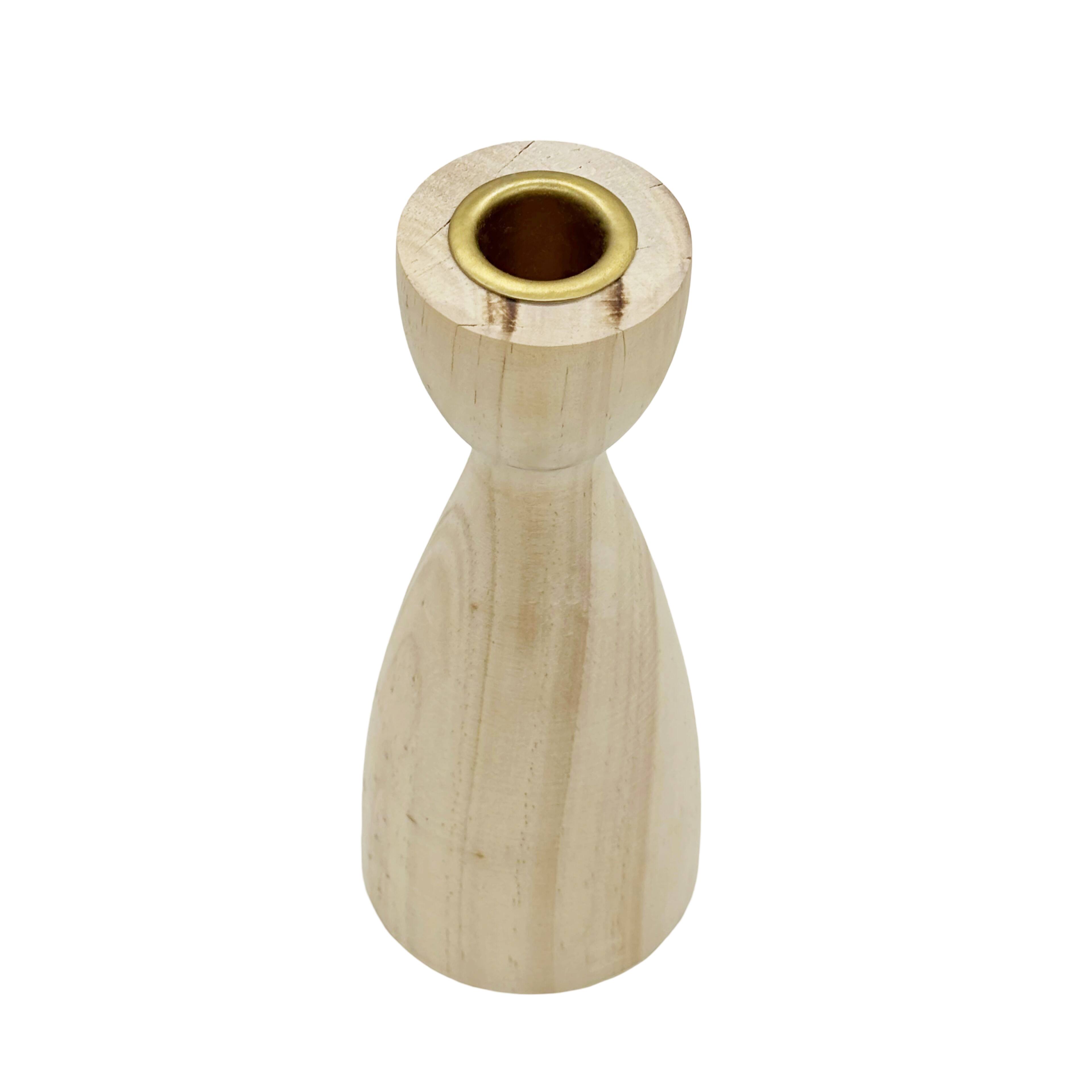 Wood Hourglass Taper Candle Holder by Ashland&#xAE;