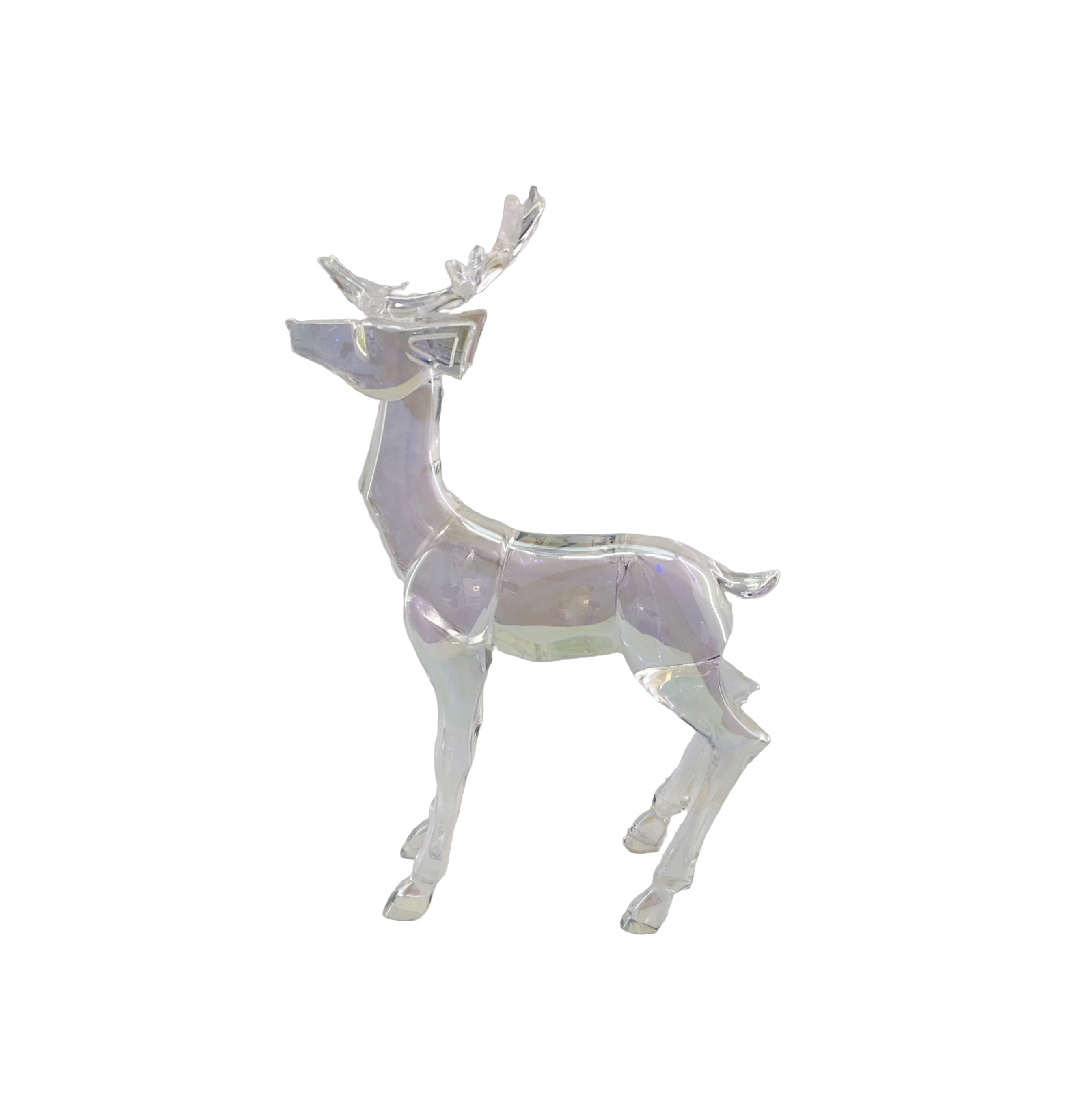 10.75&#x22; Iridescent Acrylic Standing Reindeer Tabletop D&#xE9;cor by Ashland&#xAE;