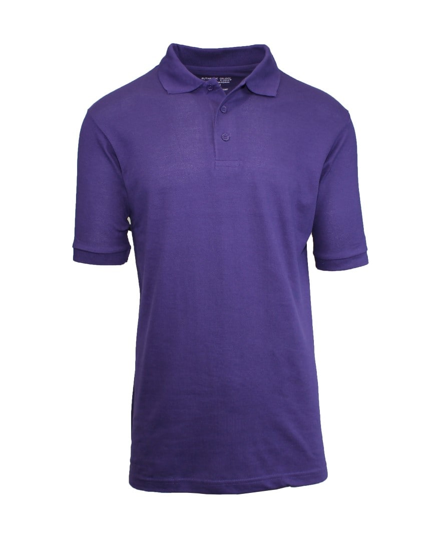 Galaxy By Harvic School Uniform Short Sleeve Men&#x27;s Pique Polo Shirt 