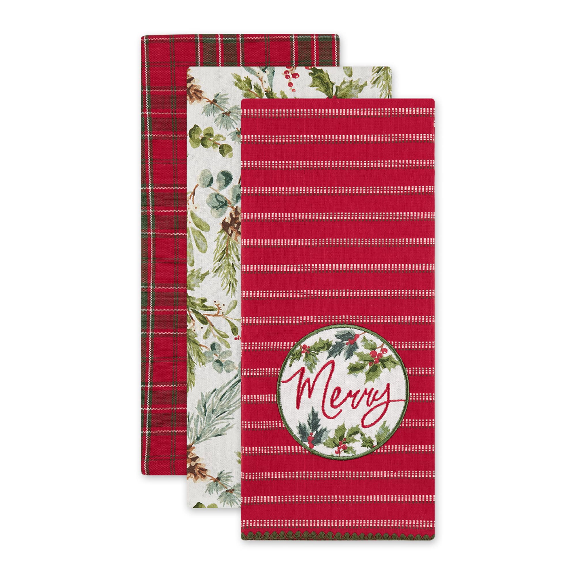 DII® Merry Holly Dishtowel Set