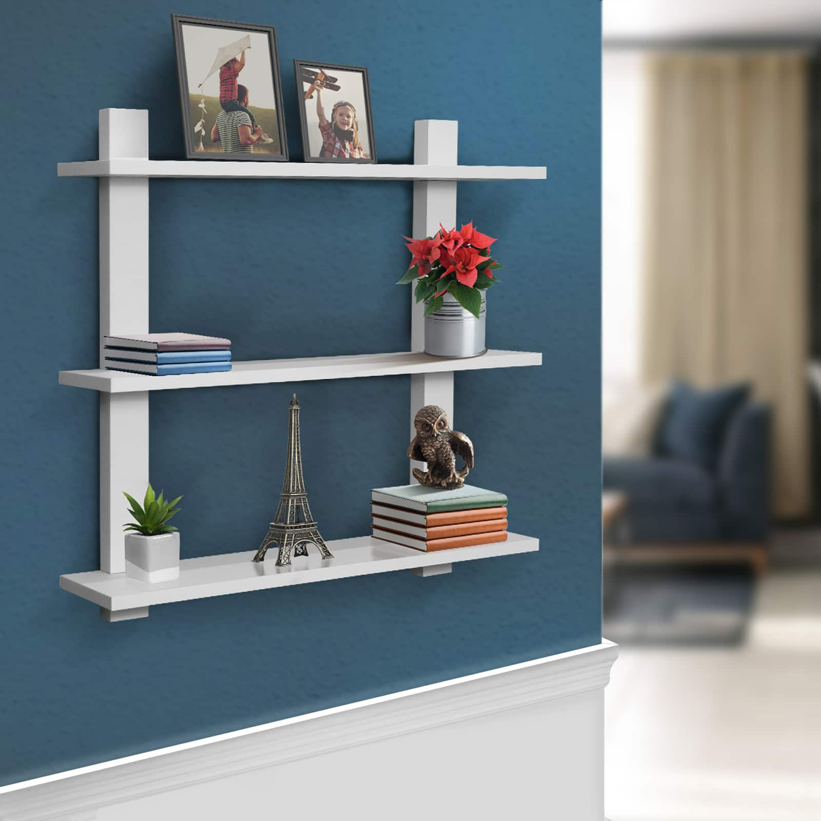 Sorbus 23.6&#x22; Triple Tier Floating Shelf