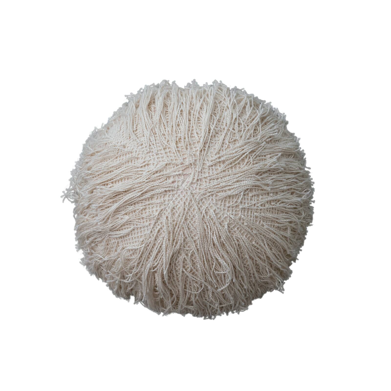 Hello Honey&#xAE; 12&#x22; Cream Cirrus Cotton String Orb Pillow