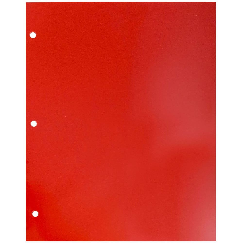 JAM Paper Laminated 2-Pocket Glossy 3-Hole Punch School Folders, 6ct.