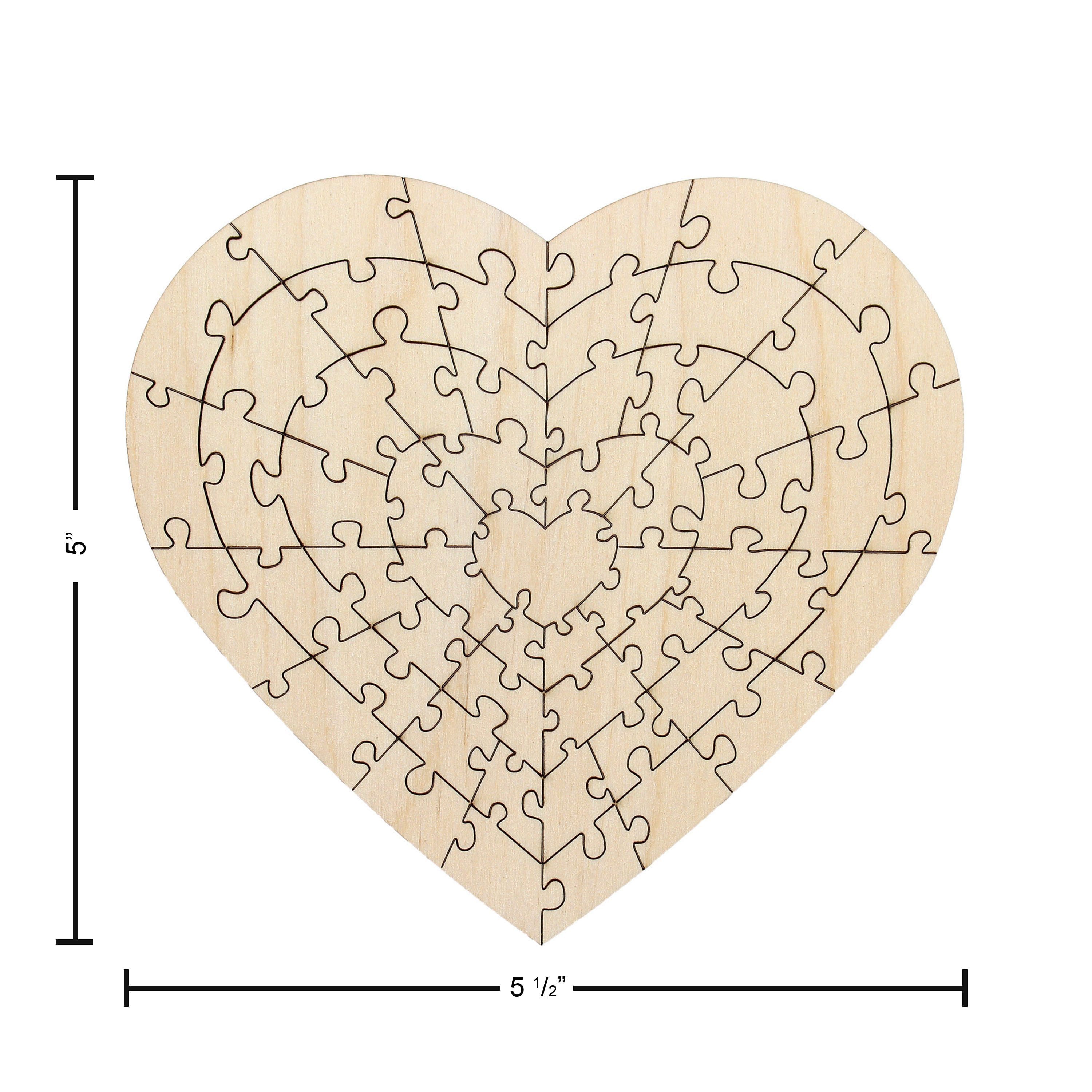 Leisure Arts&#xAE; Small Heart D.I.Y. Wood Puzzle