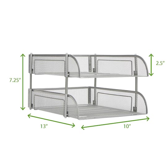Mind Reader Silver 2 Piece Stackable Metal Mesh Letter Tray | Michaels