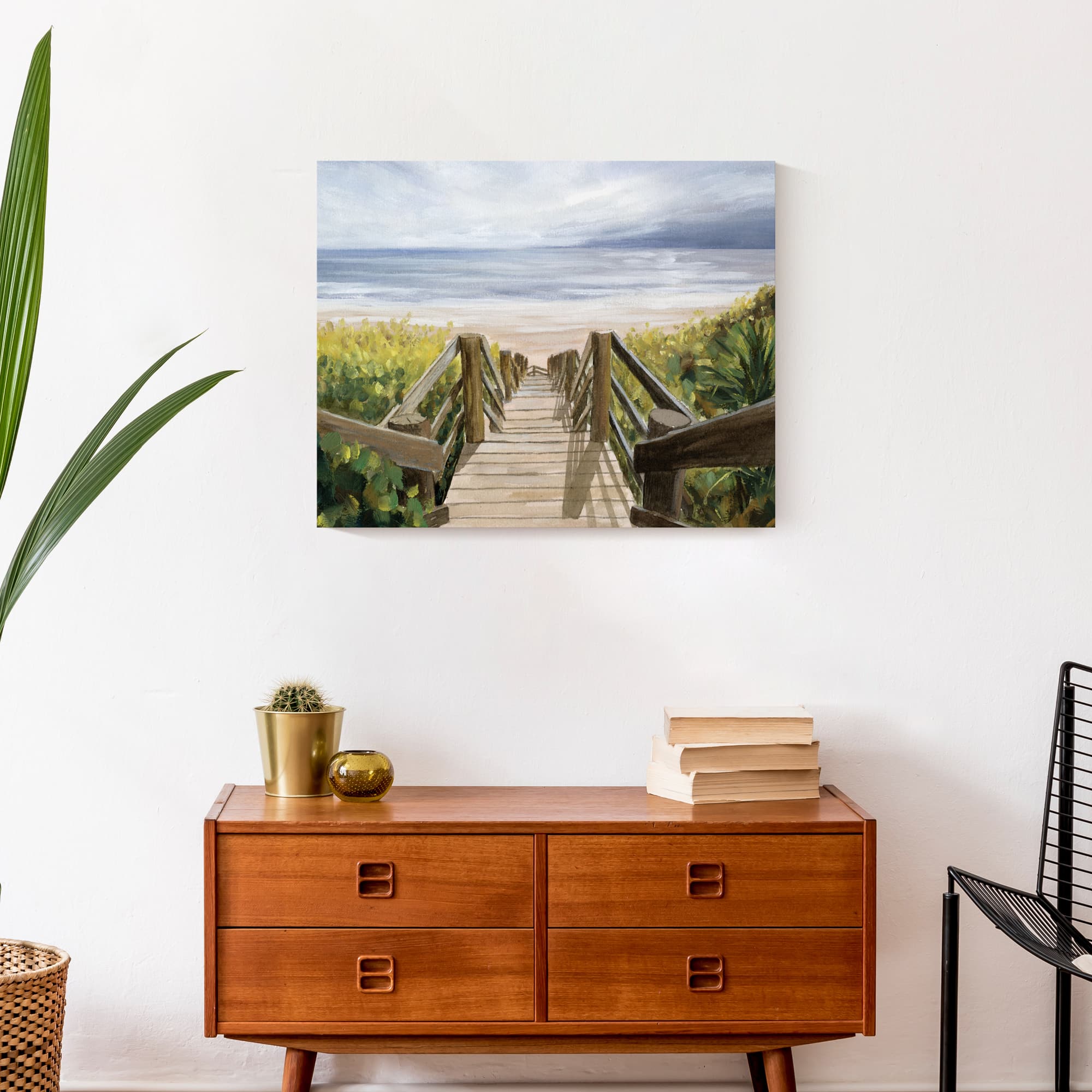 Coastal Boardwalk 20" x 16" Canvas Wall Art