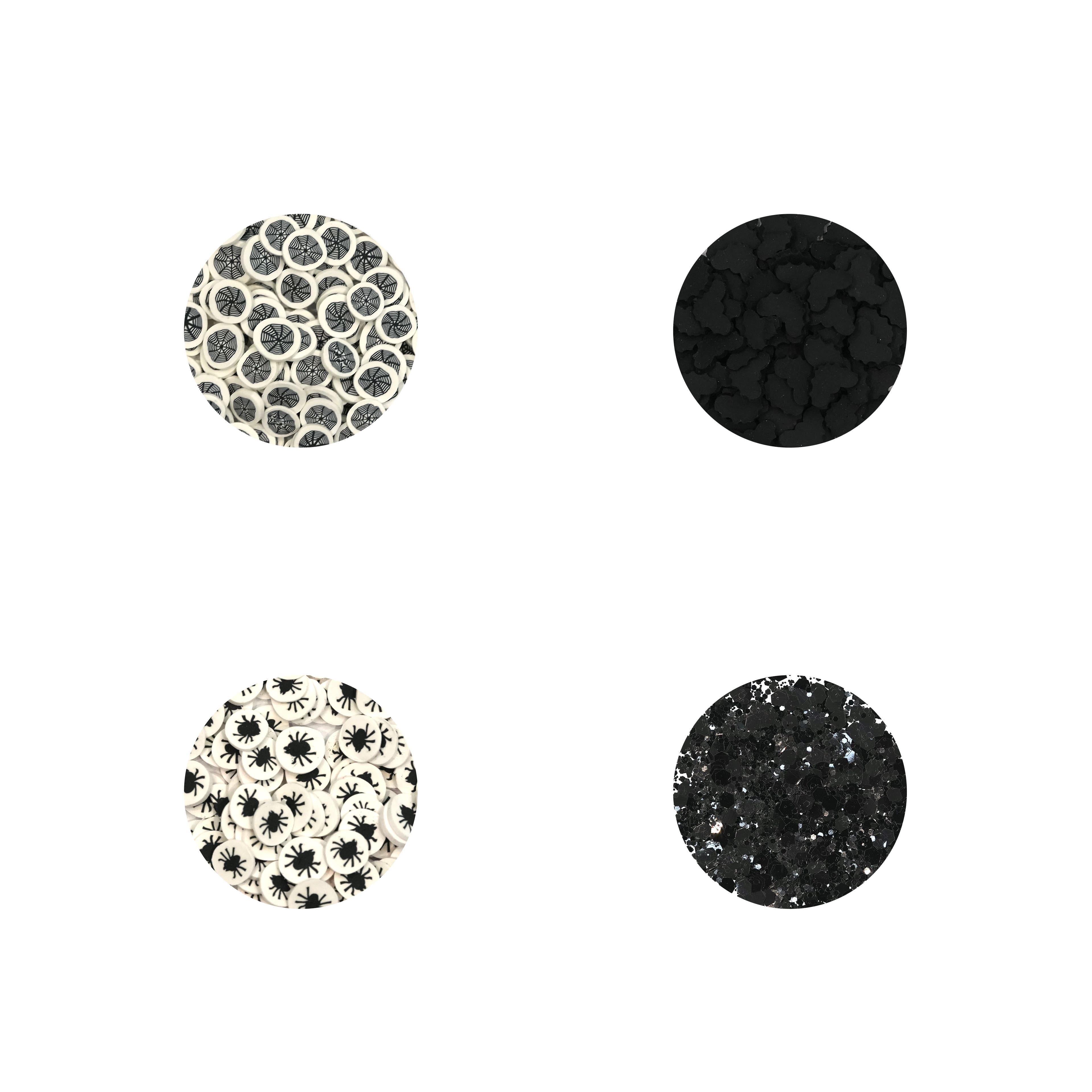 Halloween Bats &#x26; Spiders Mixed 4-Piece Clay Glitter Set by Recollections&#x2122;