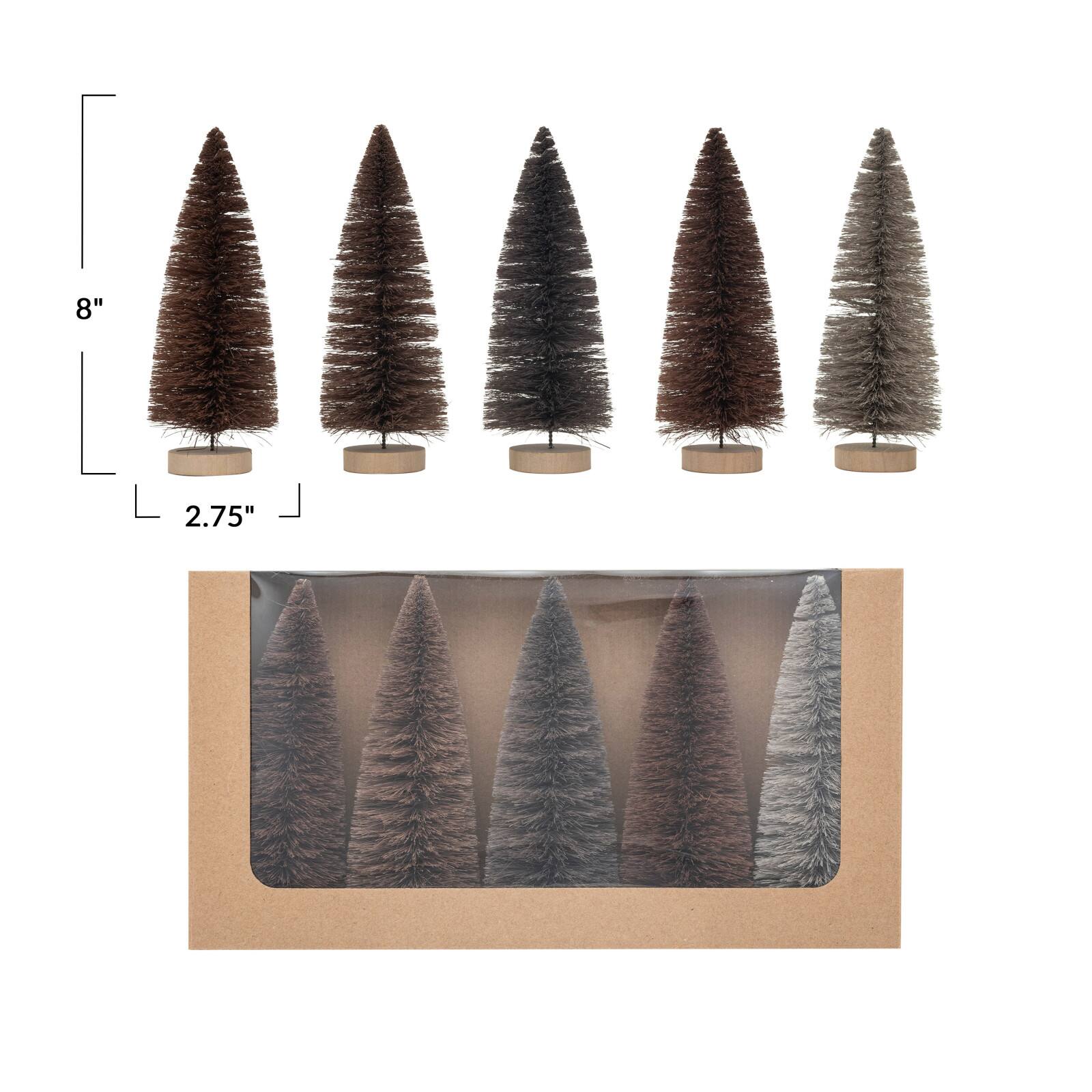 Hello Honey® 8" Neutral Color Sisal Bottle Brush Tree with Wood Base Set