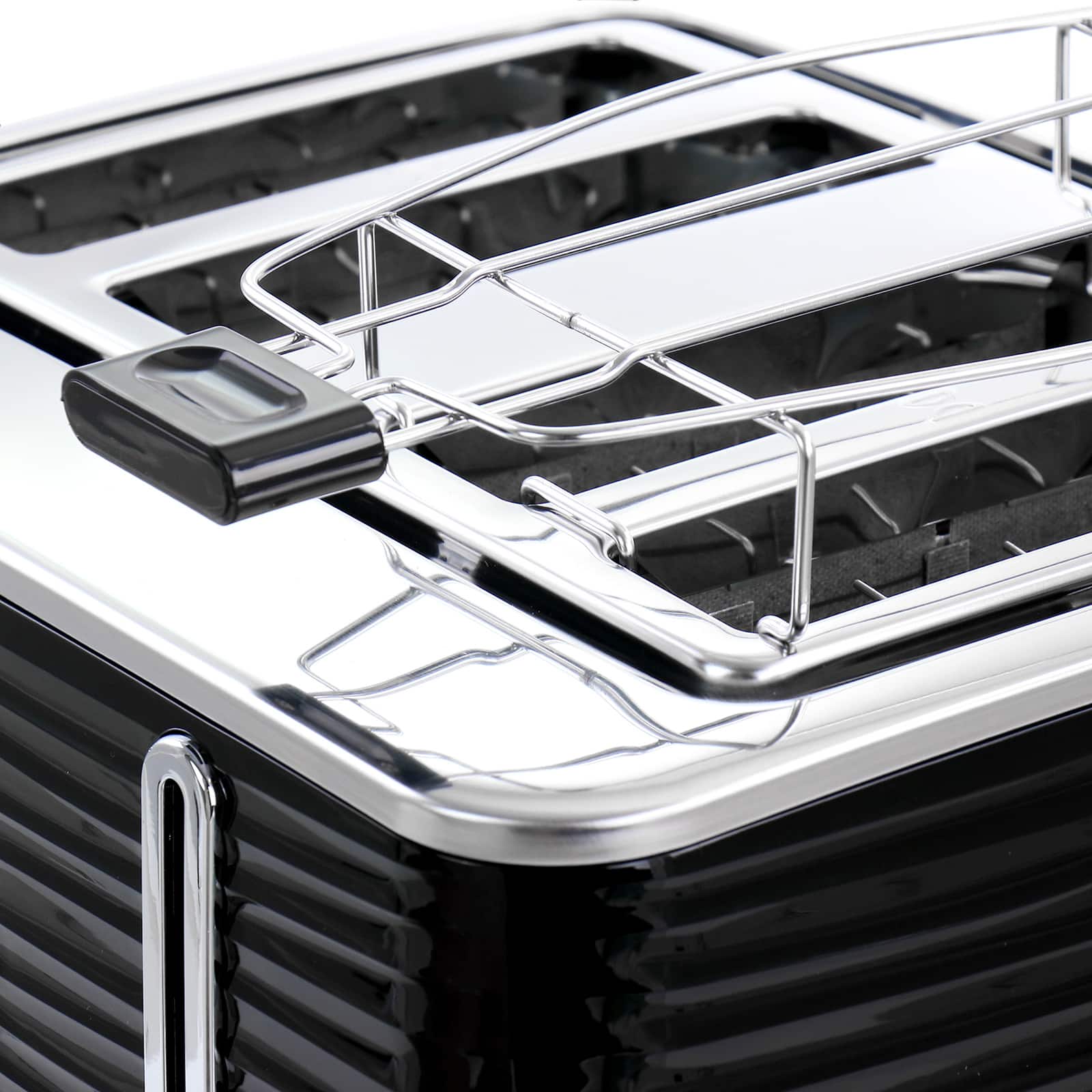 Russell Hobbs Black Retro Style 4 Slice Toaster