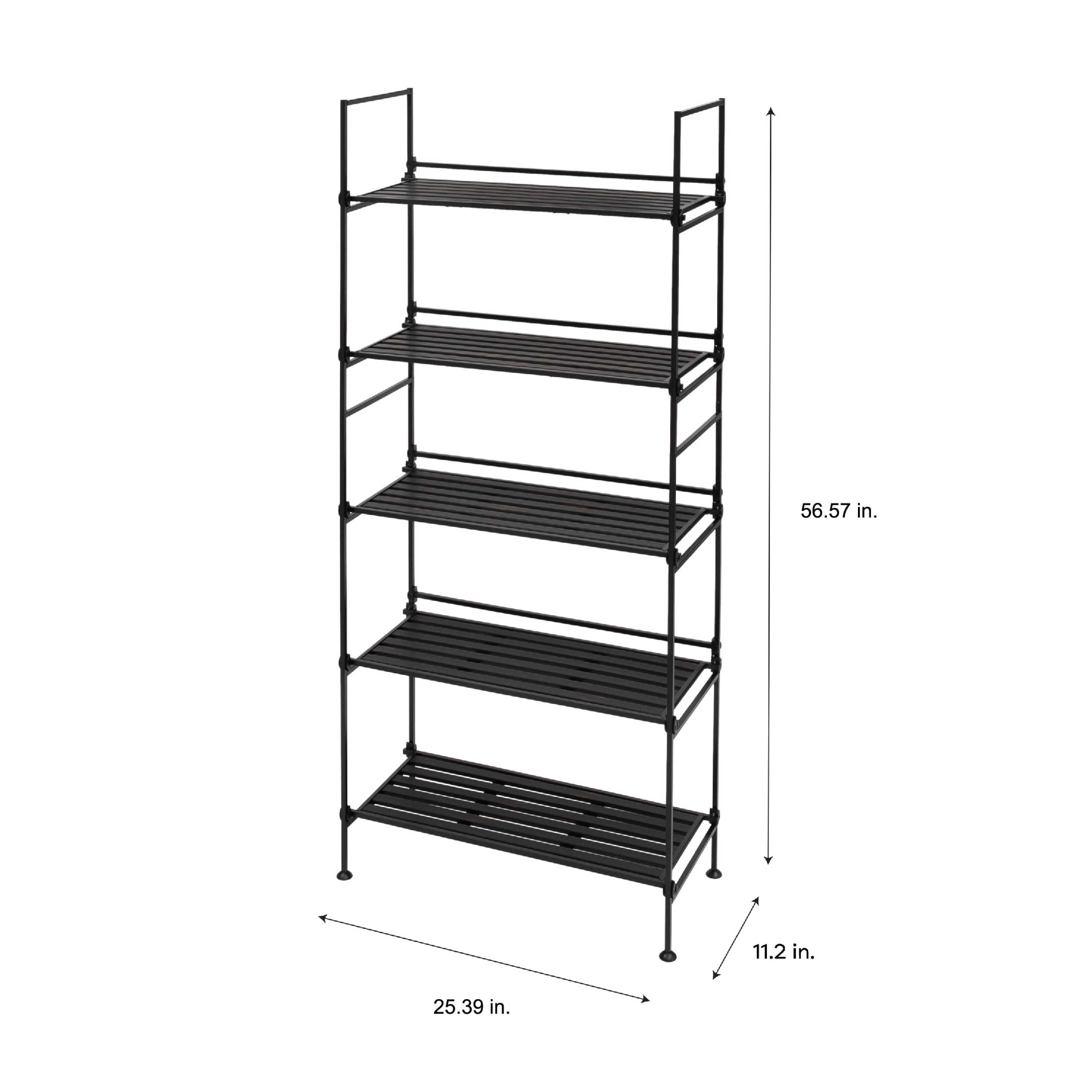 Organize It All 5 Tier Espresso Freestanding Shelf