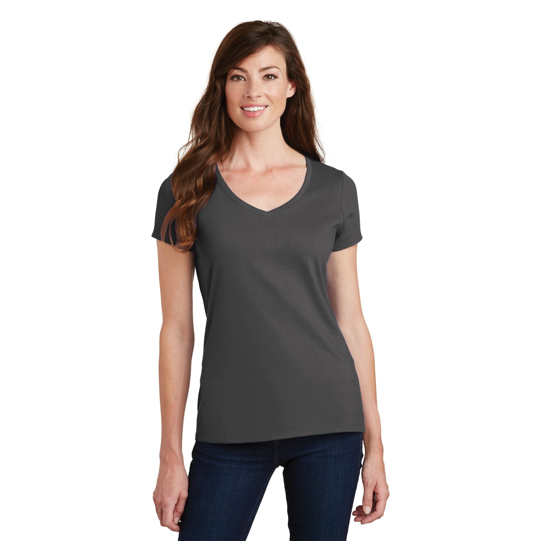 Port &#x26; Company&#xAE; Fan Favorite&#x2122; Ladies V-Neck T-Shirt