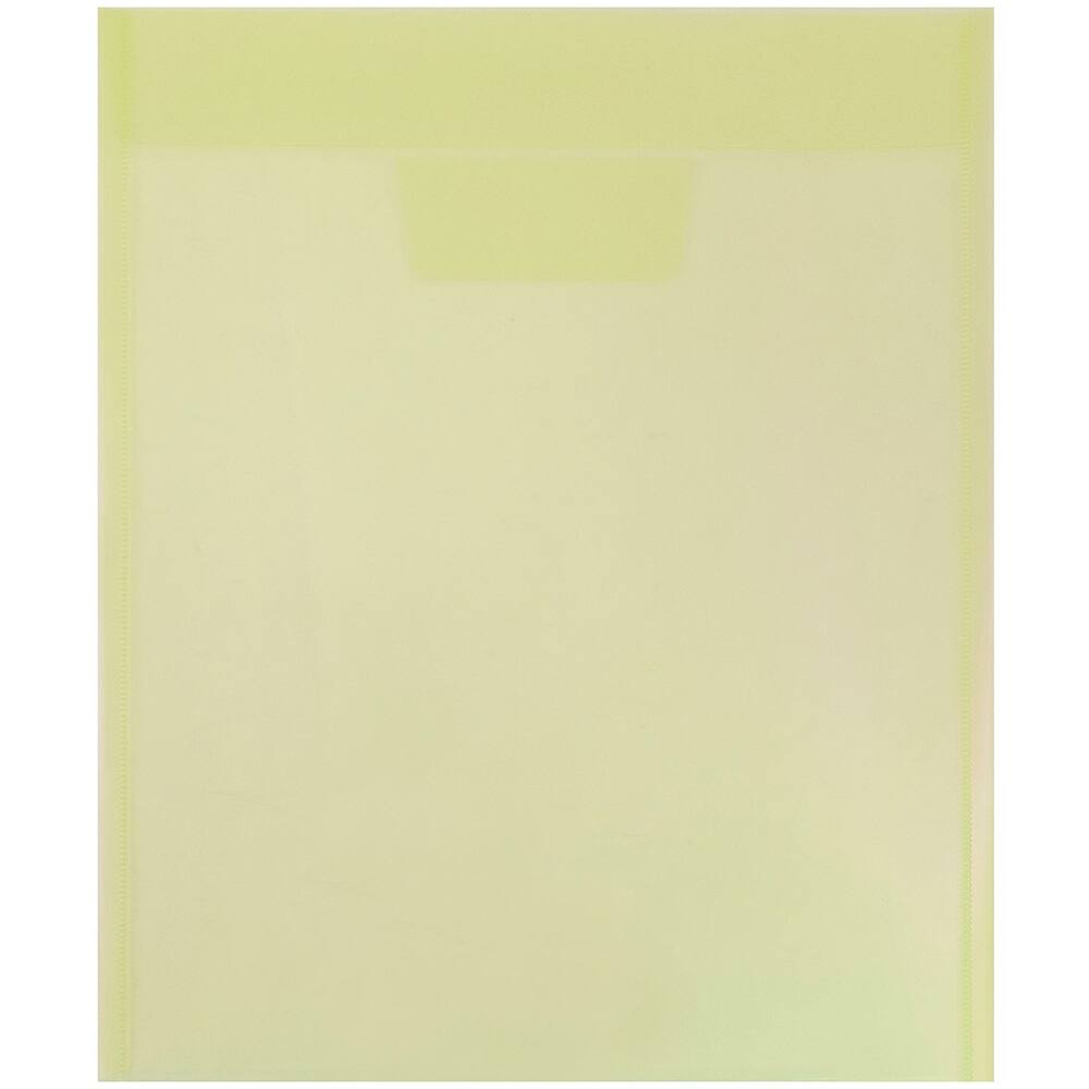JAM PAPER Plastic Tuck Flap Letter Open End Envelopes, 12ct.