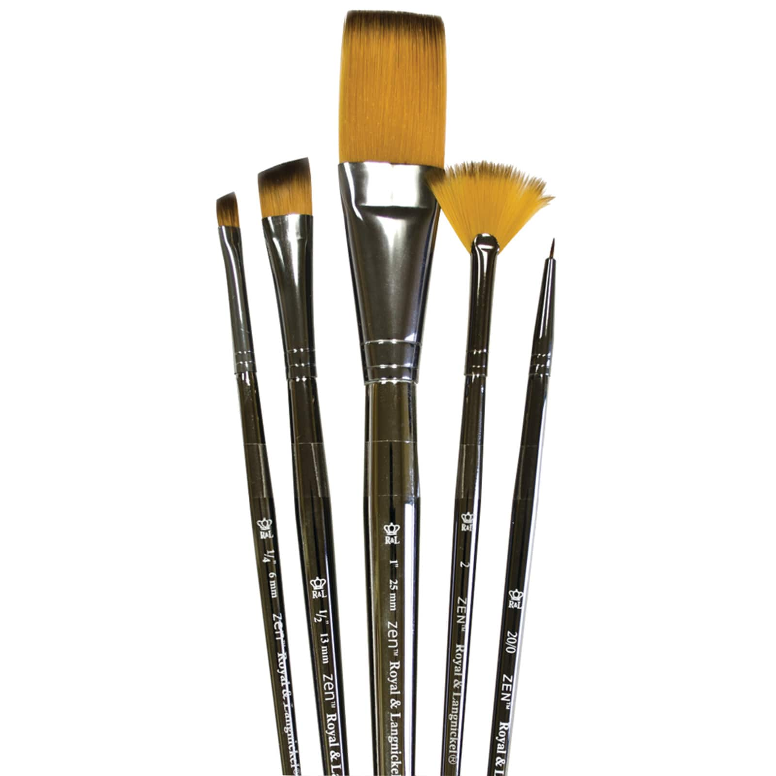 Zen&#x2122; Series 73 All Media Variety 5 Piece Brush Set