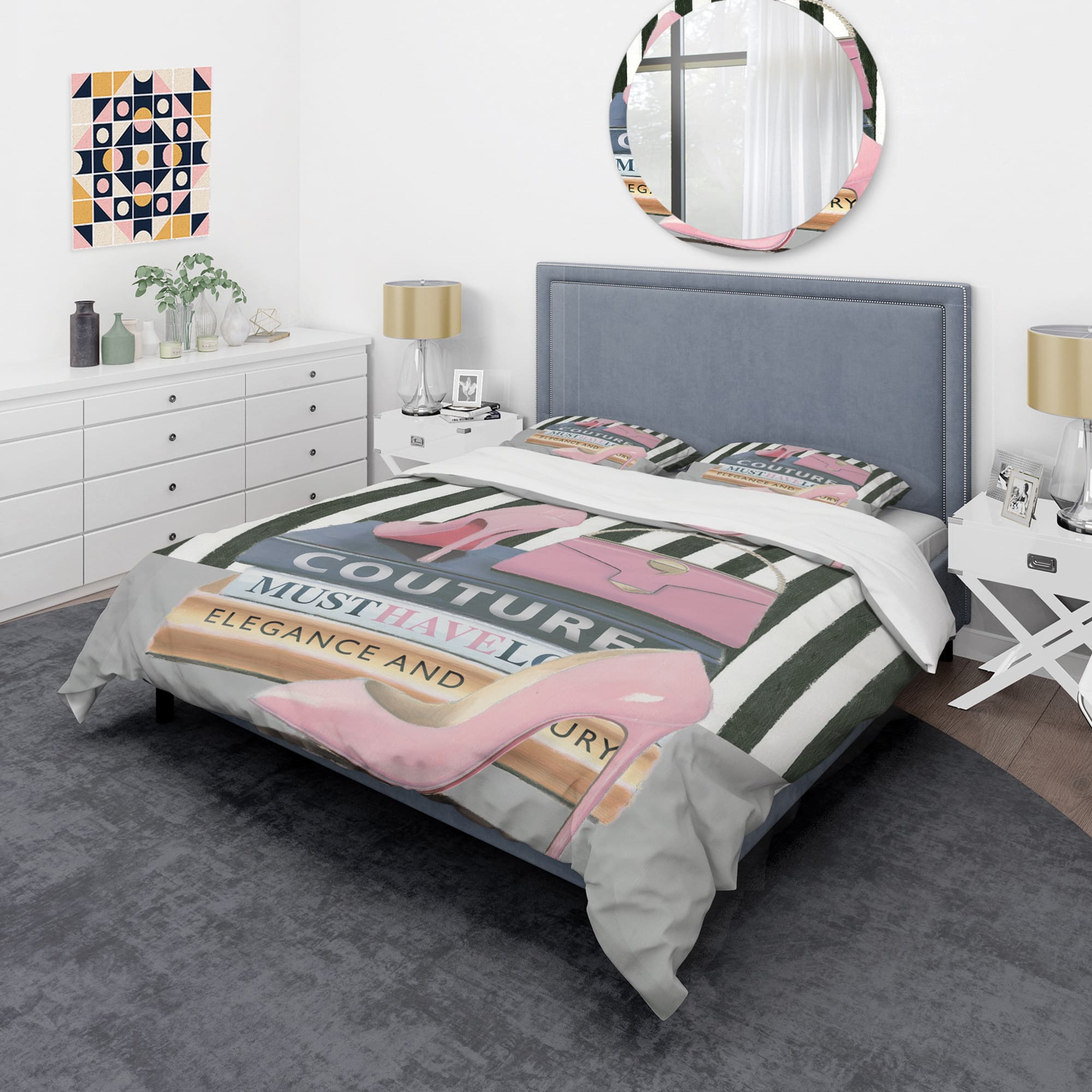 Designart &#x27;Glam fashion High Heels VII&#x27; Glam Bedding Set - Duvet Cover &#x26; Shams
