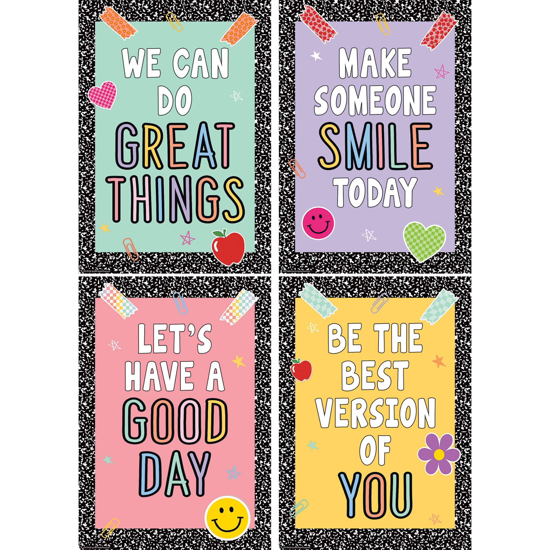 Teacher Created Resources® Cool for School Positive Posters, Set of 4