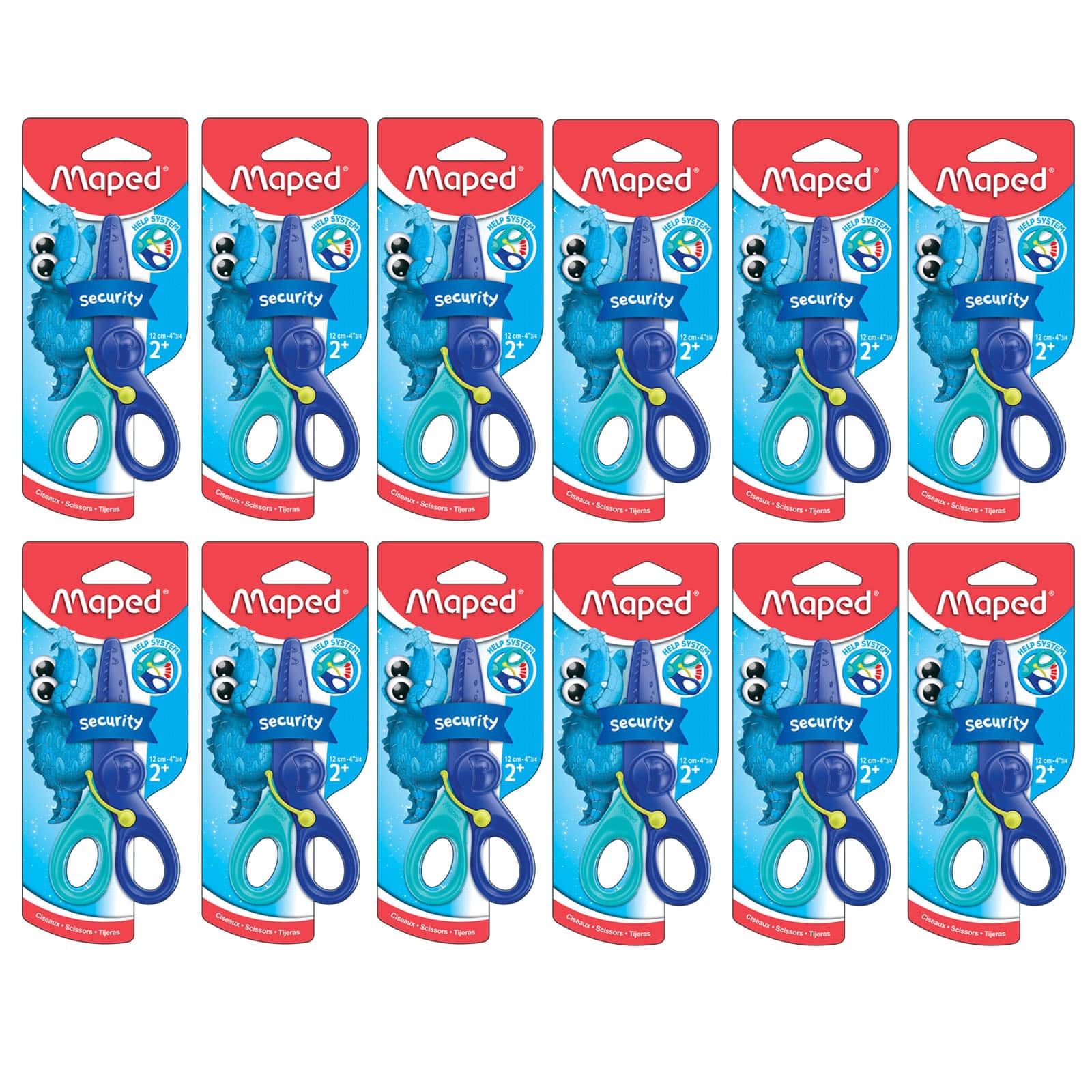 Maped® Kidicut 4.75" Spring-Assisted Plastic Safety Scissors, 12ct.