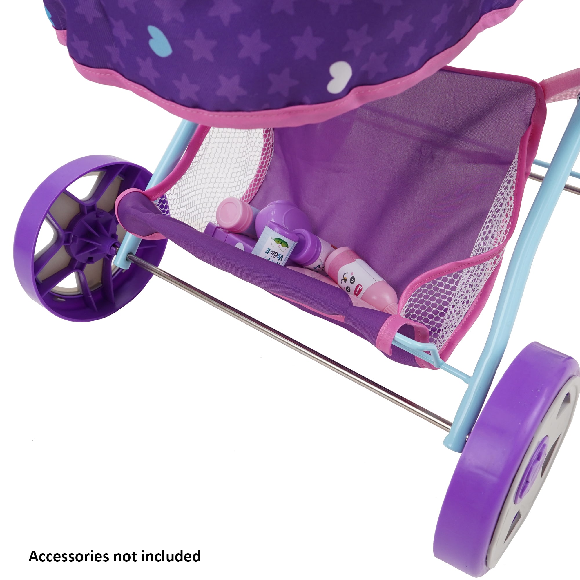 509 Crew Mermaid Doll Pram with Retractable Large Canopy
