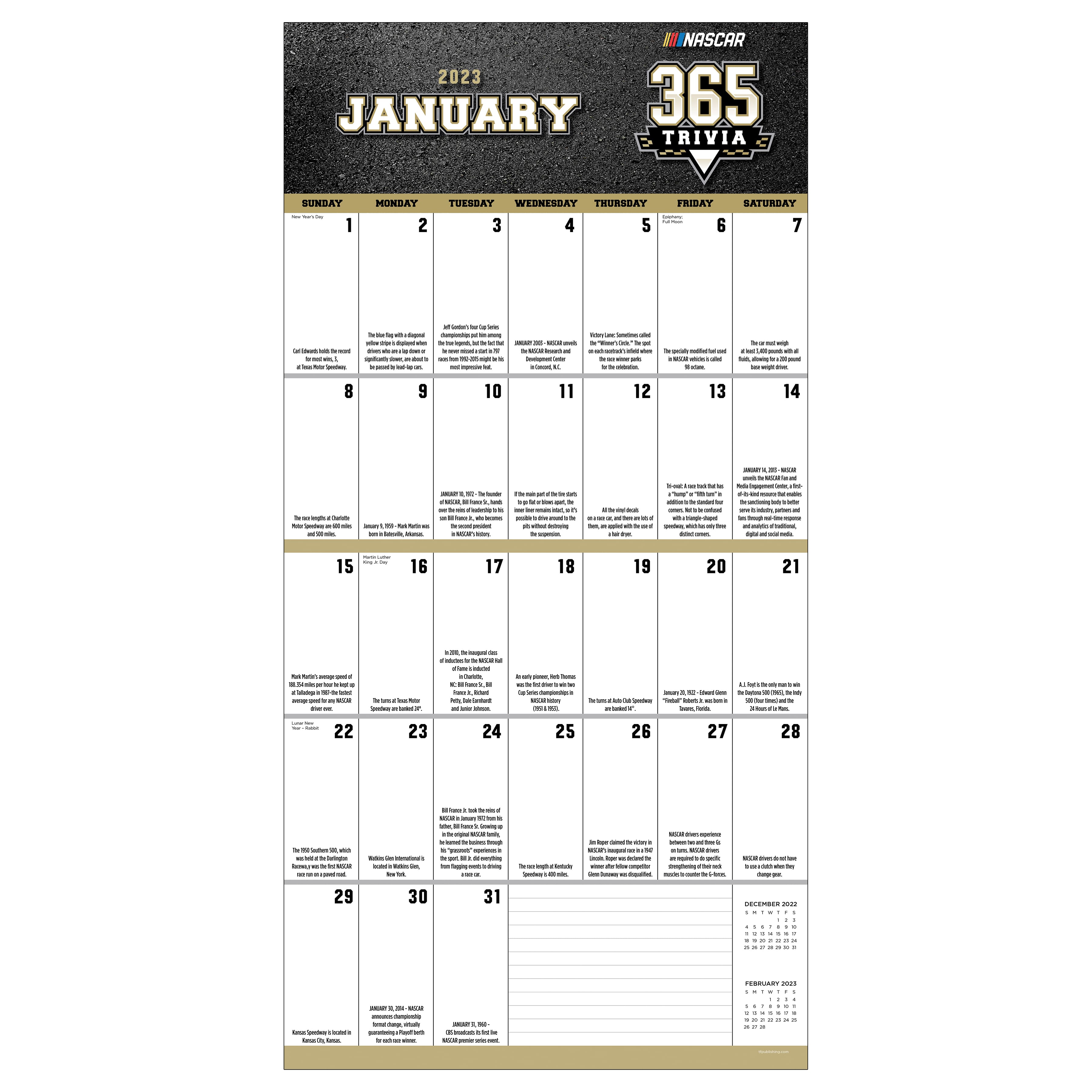 TF Publishing 2023 Nascar 365 Wall Calendar | Michaels