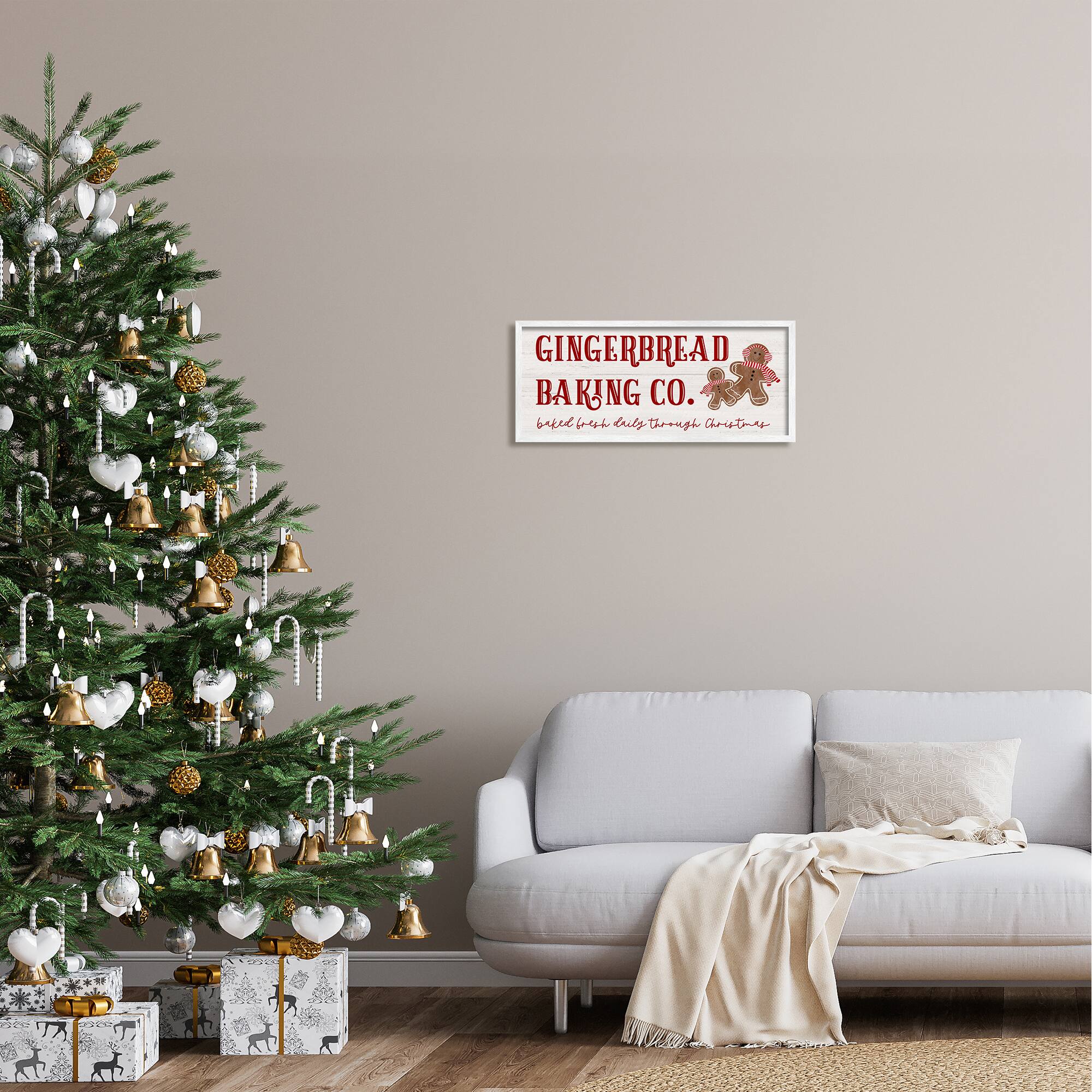 Stupell Industries Gingerbread Baking Co Holiday Framed Giclee Art