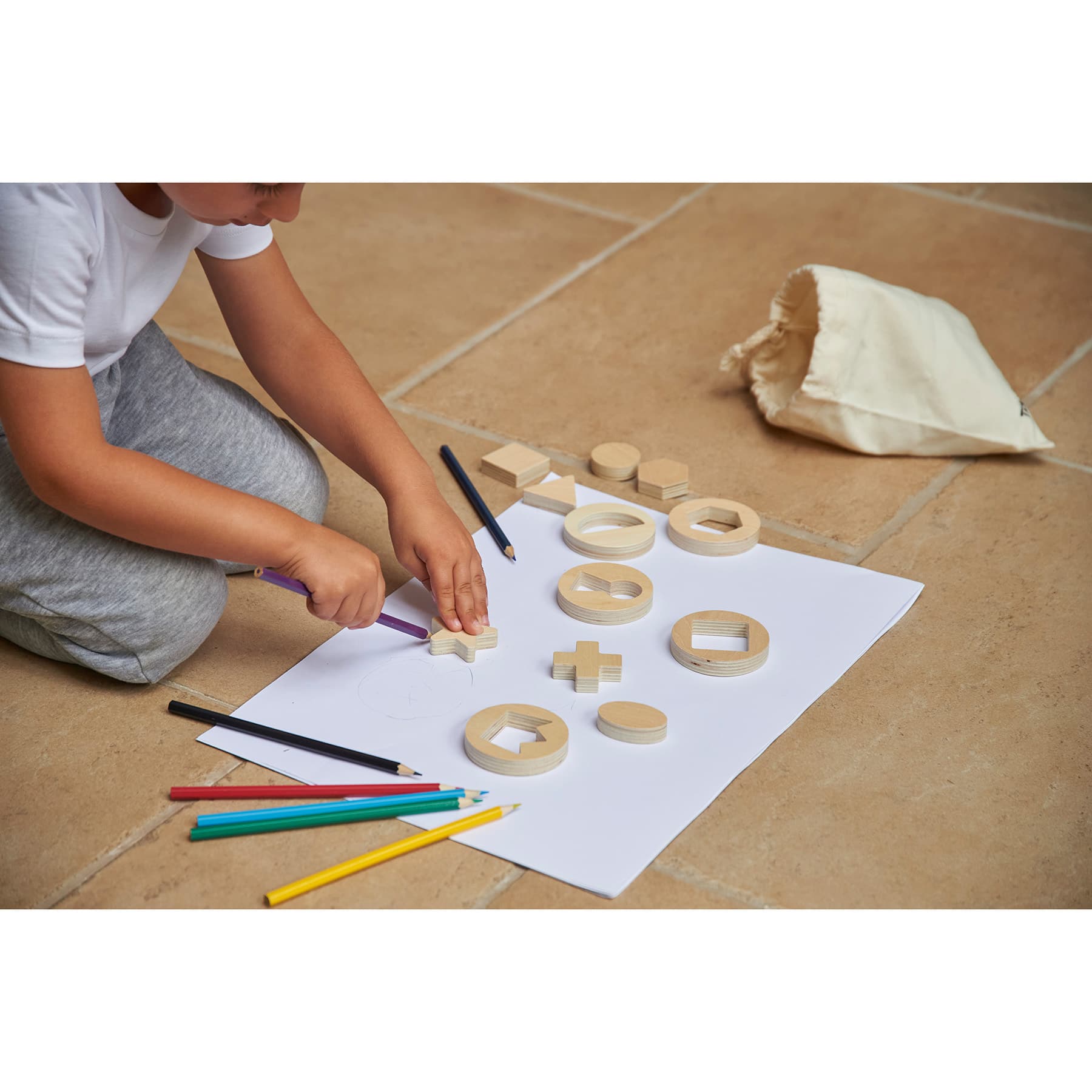 TickiT® Inside Outside Wooden Shapes Play Set