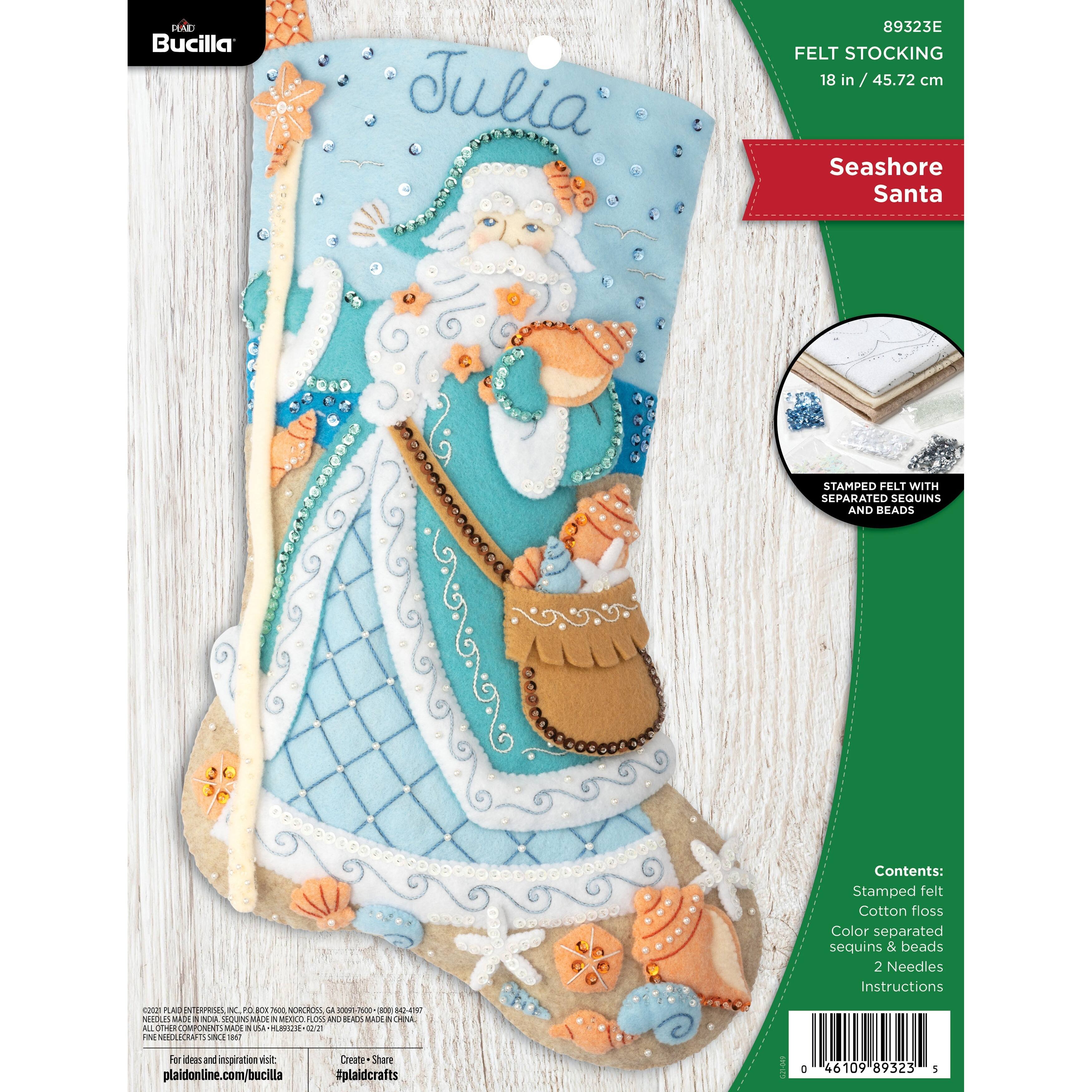 Bucilla&#xAE; Seashore Santa Felt Stocking Applique Kit