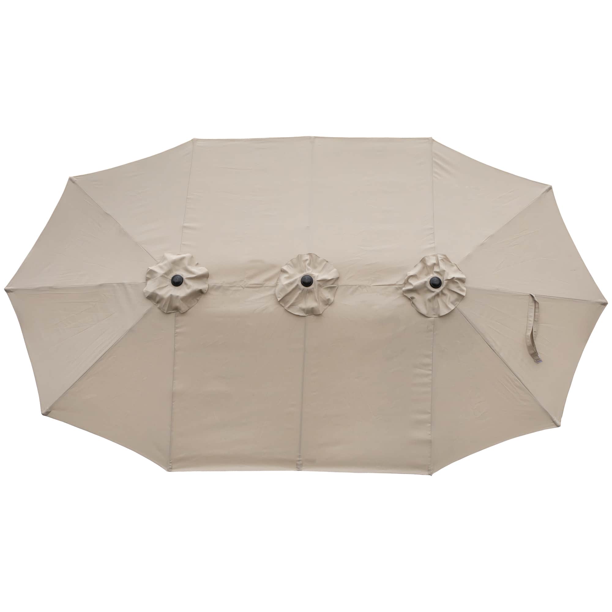 15ft. Outdoor Patio Market Umbrella with Hand Crank