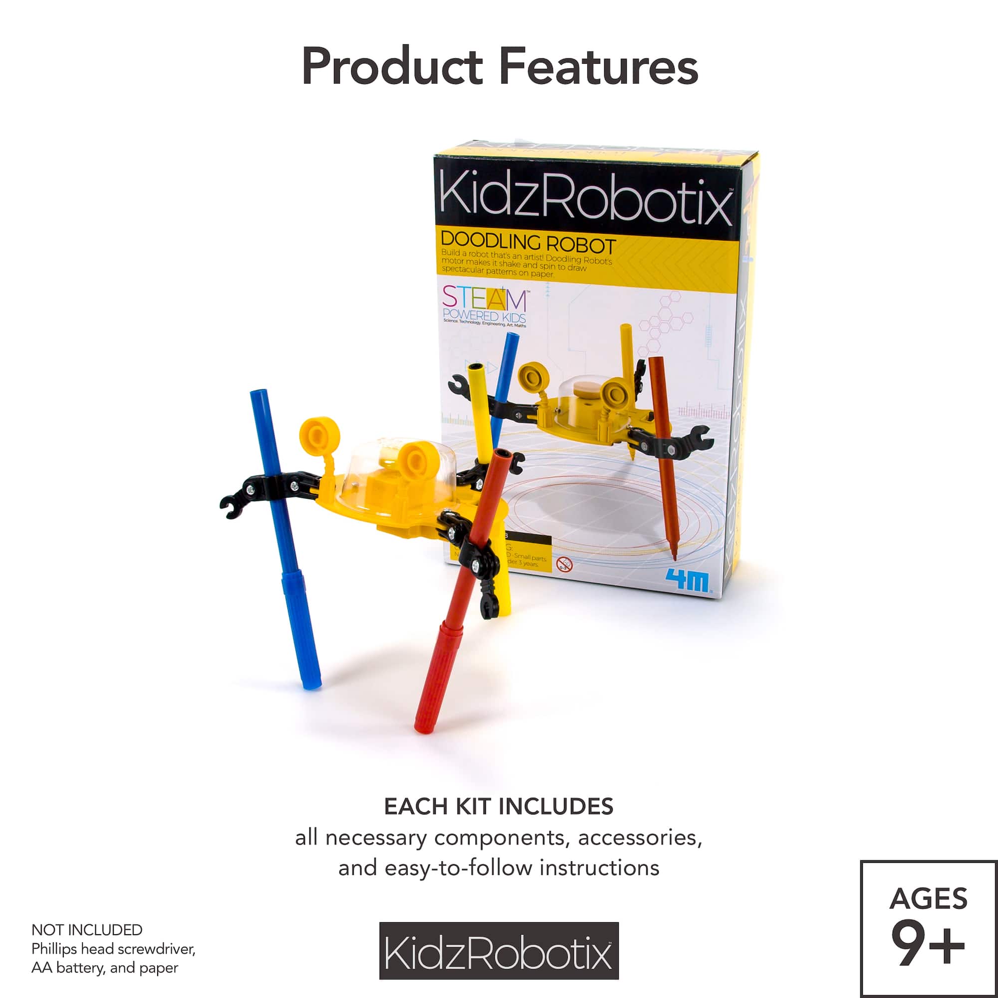 Toysmith® 4M Doodling Robot Science STEM Kit