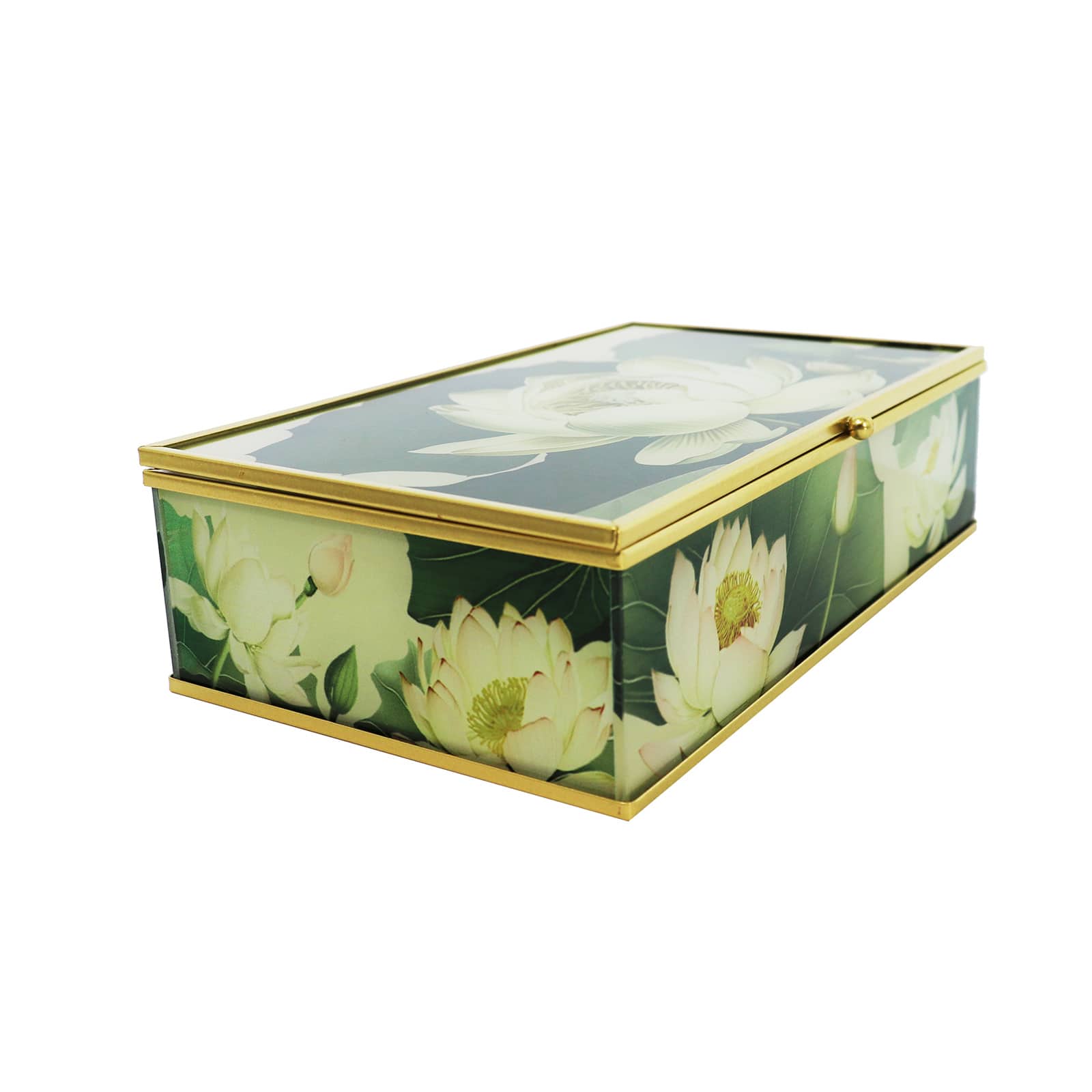 8&#x22; Lily Flower Decorative Glass Box by Ashland&#xAE;