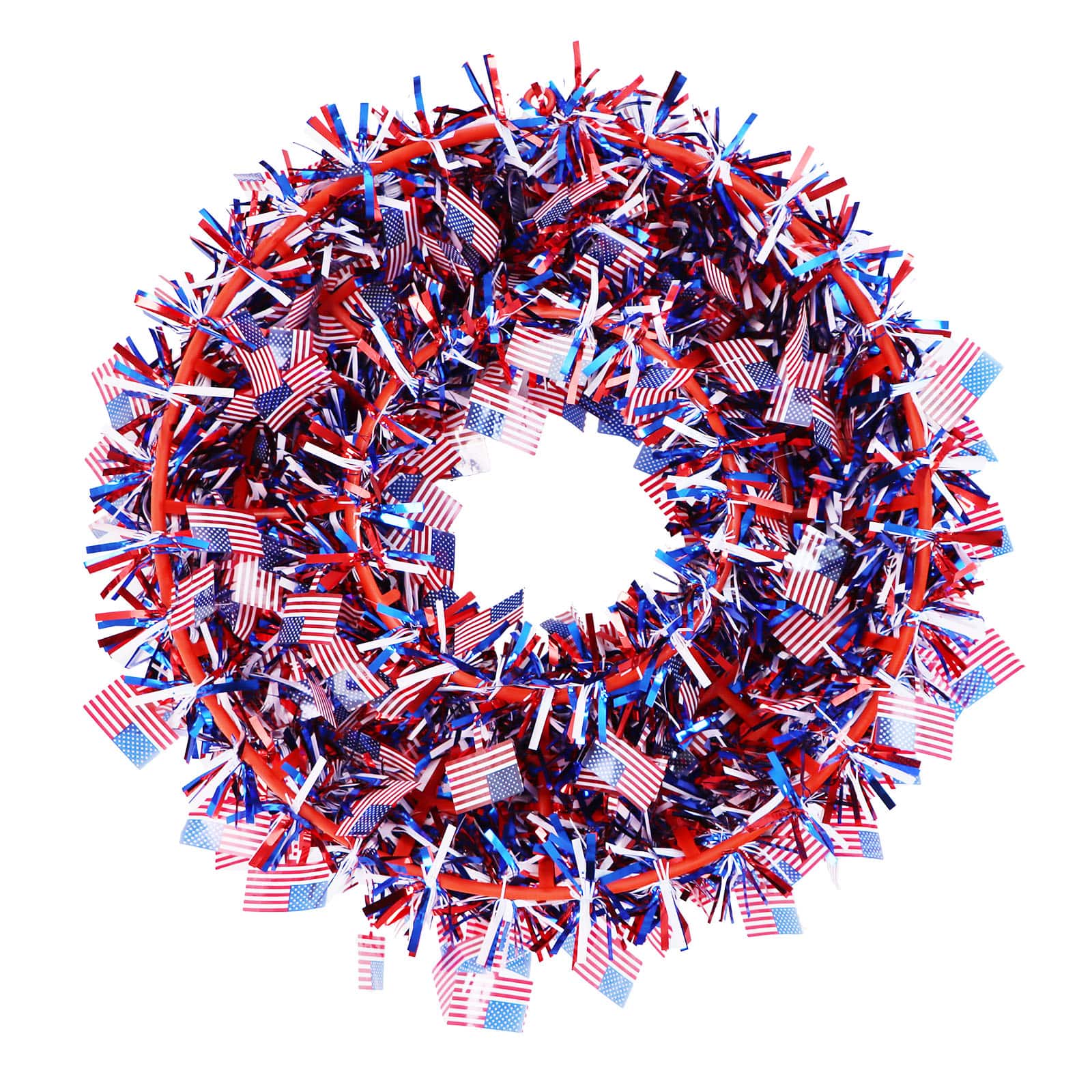 18&#x22; Patriotic Tinsel Wreath by Ashland&#xAE;
