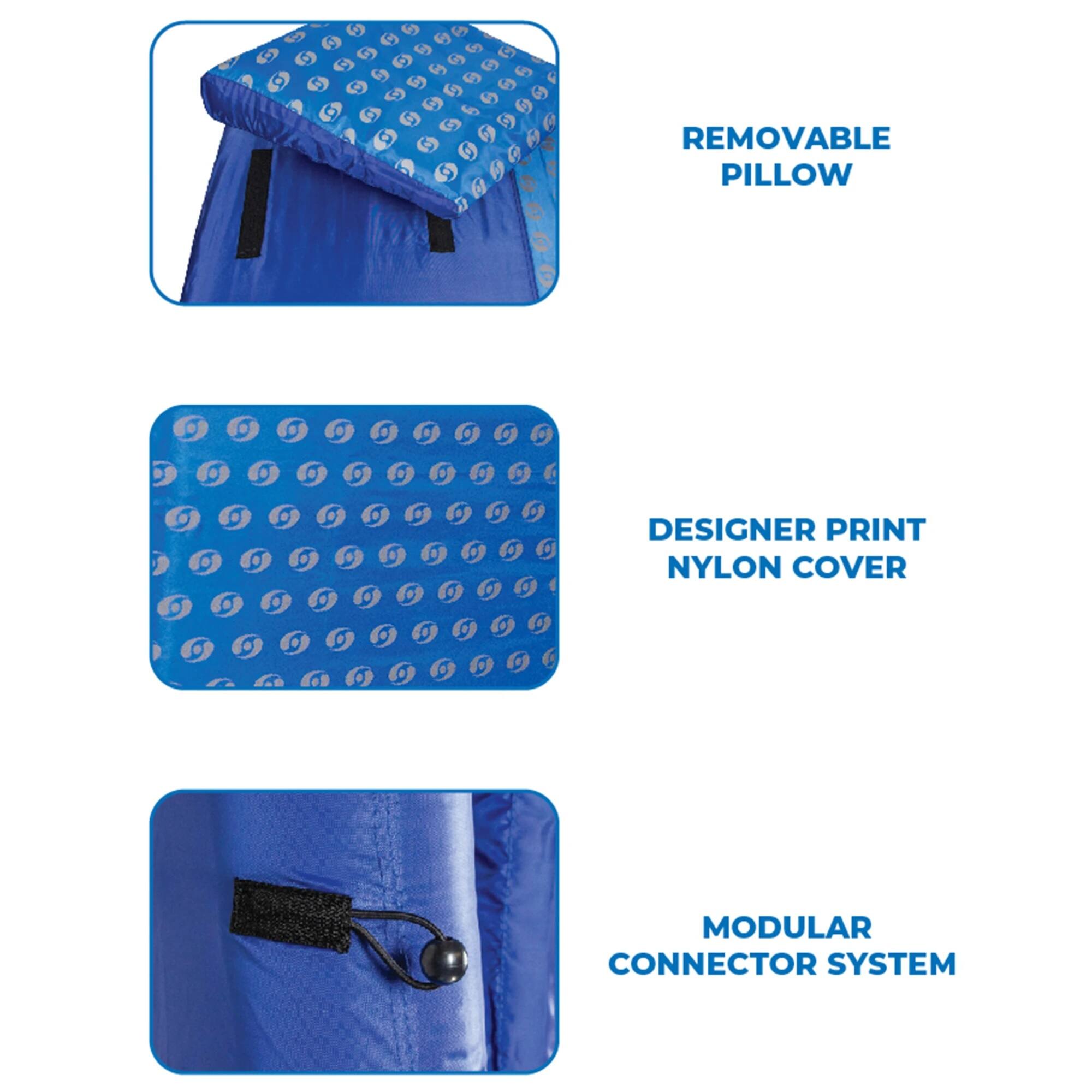 Solstice® 6ft. Inflatable Blue Mattress Swimming Pool Float