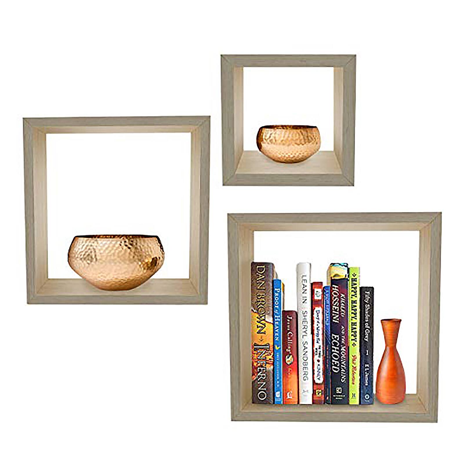 Sorbus Floating Square Shelf Set