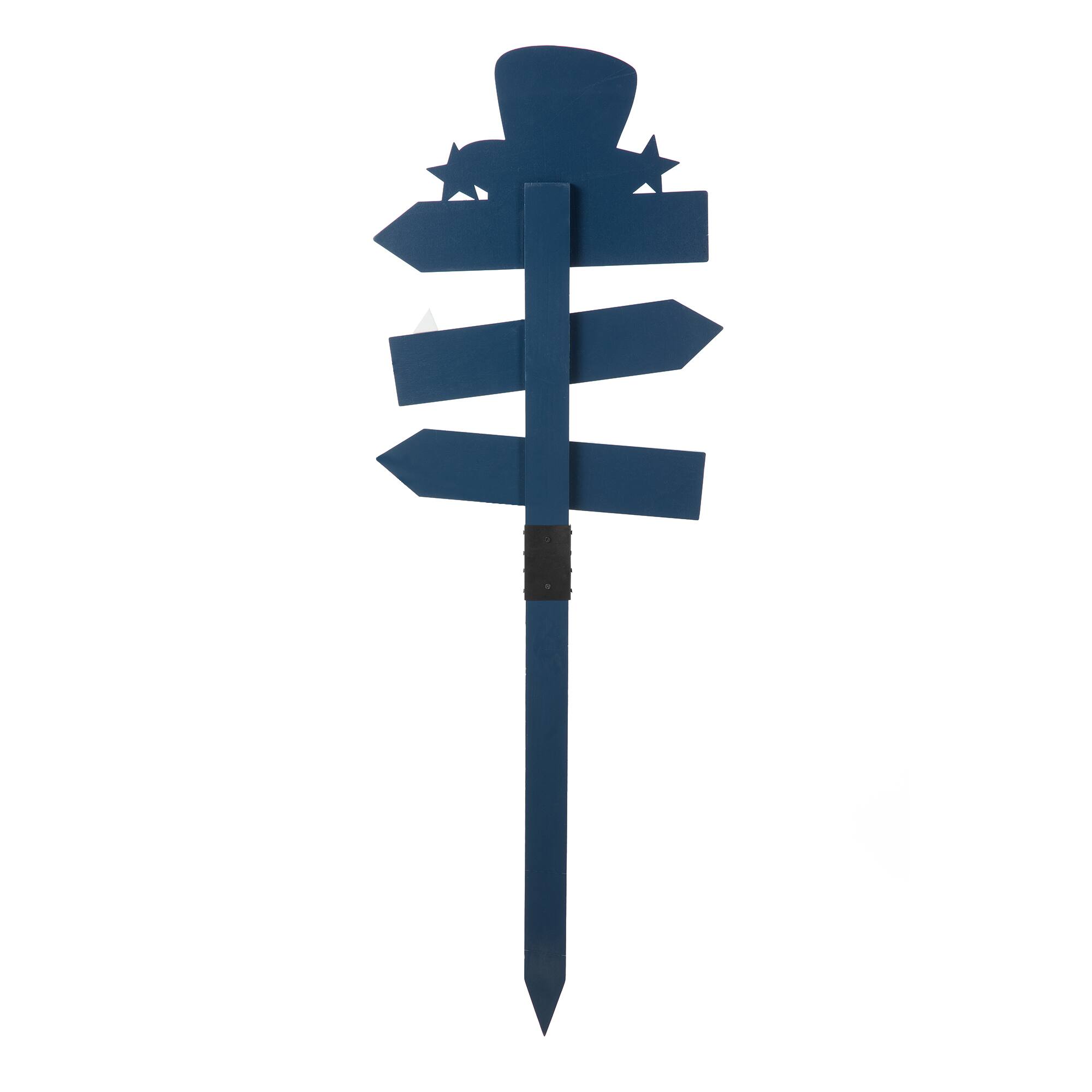 Glitzhome&#xAE; 36&#x22; Directional Patriotic Top Hat Stake