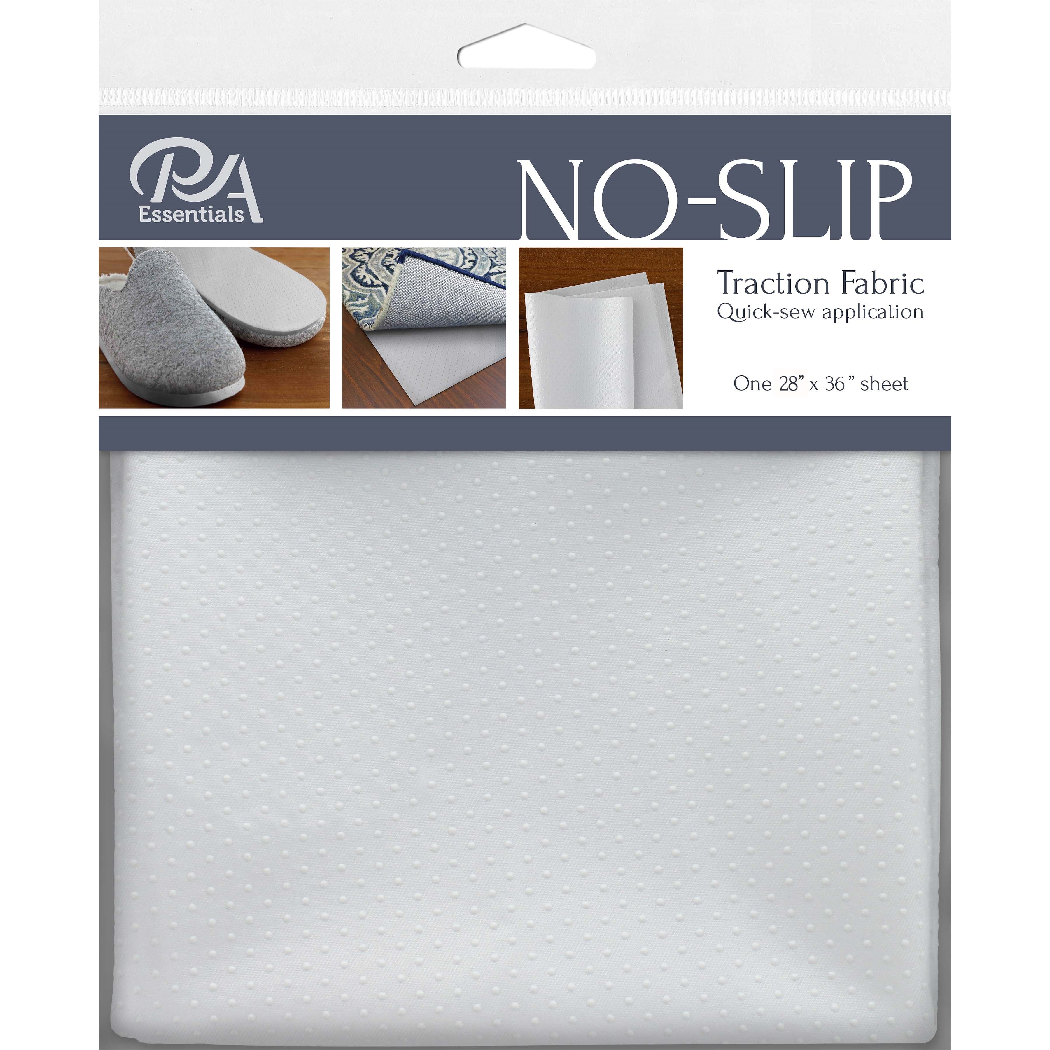 PA Essentials Dotted White No Slip Fabric Sheet, 28'' x 36''