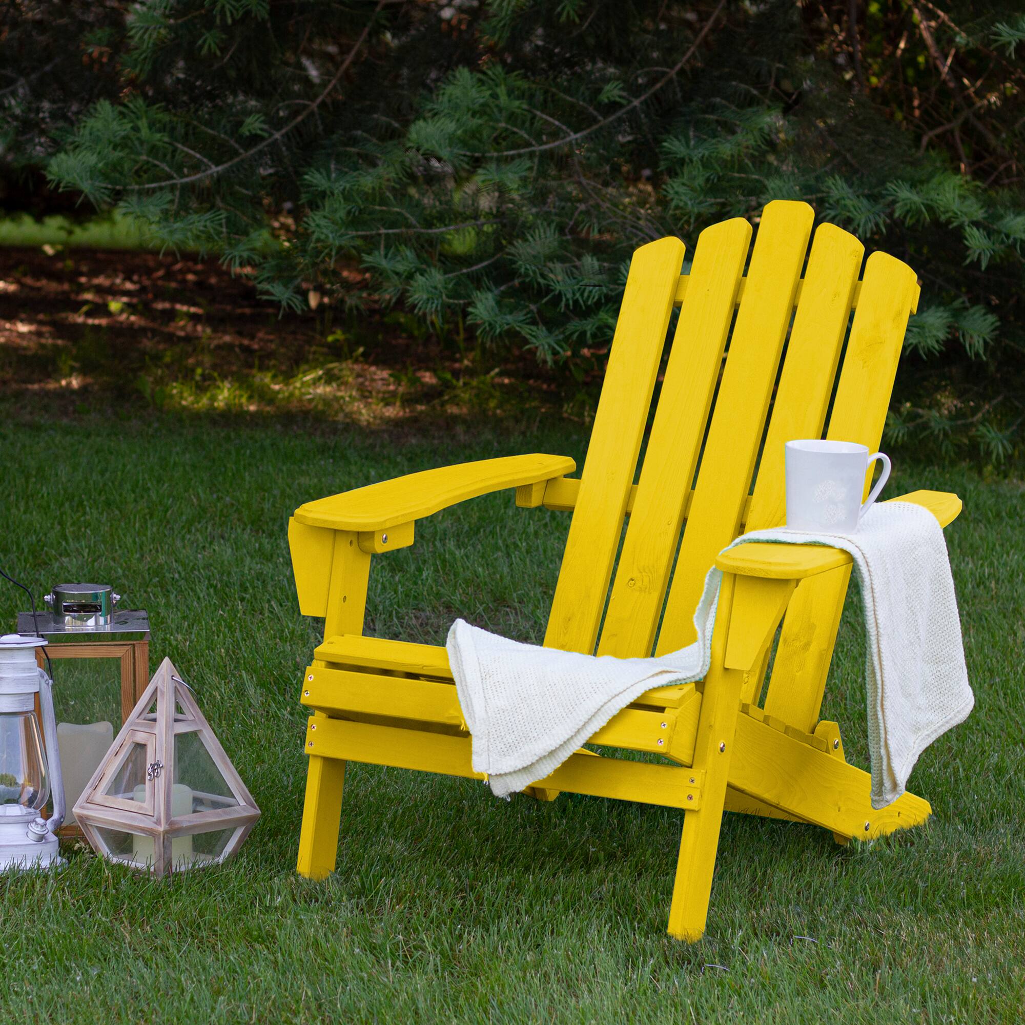 36&#x22; Classic Folding Wooden Adirondack Chair