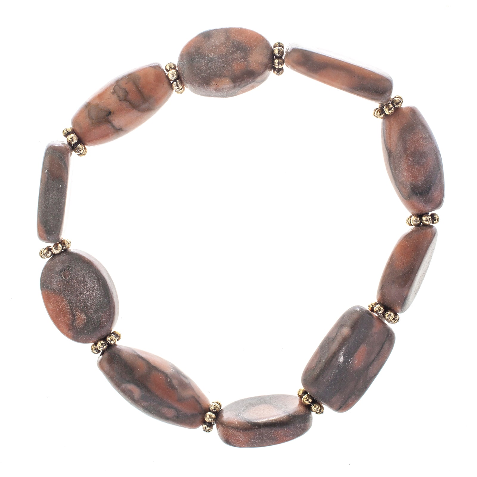 John Bead Jasper No.82 Natural Stone Stretch Bracelet