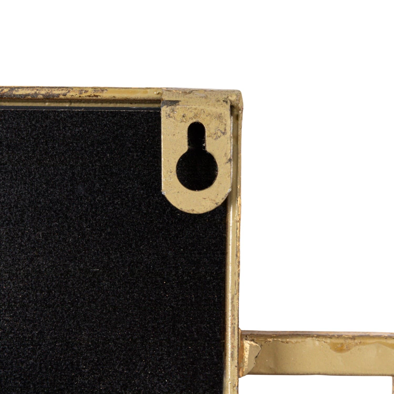 Hello Honey&#xAE; 34.5&#x22; Gold Metal Wall Mirror with Reclaimed Wood Border