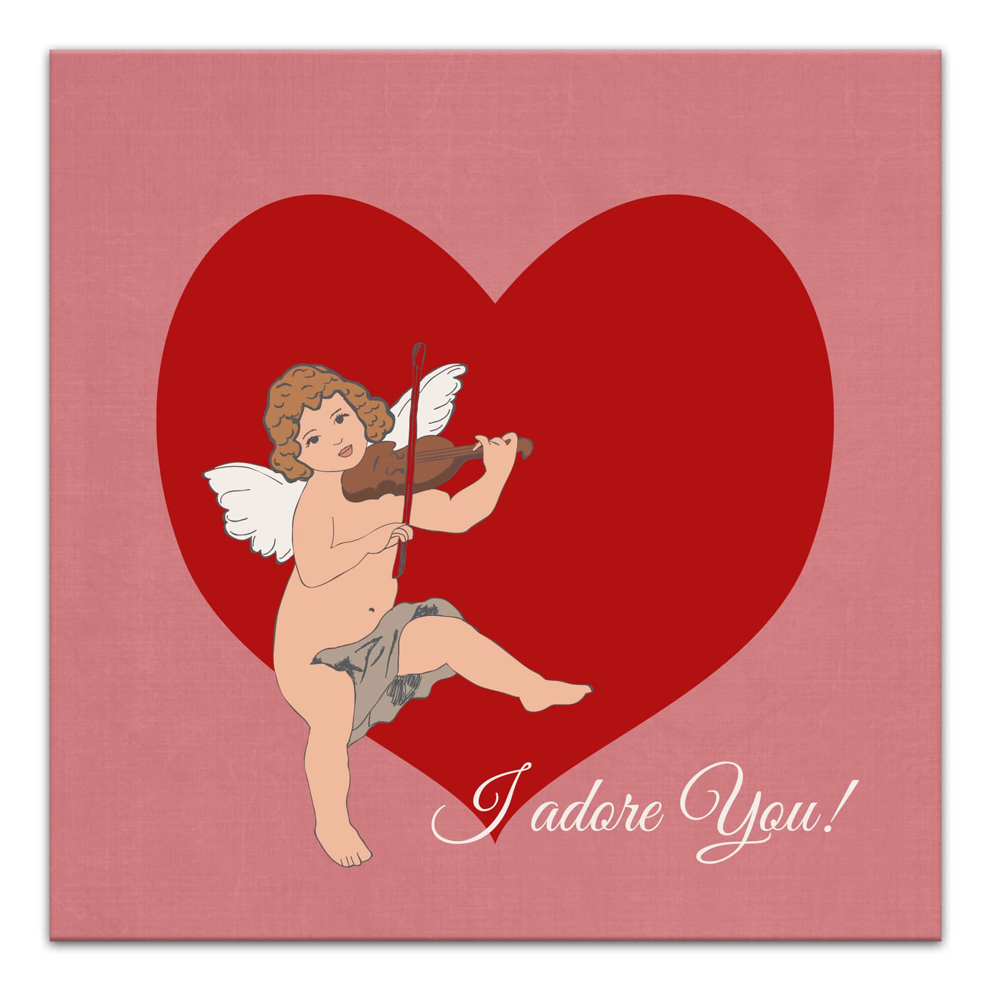 Cupid Heart 16" x 16" Canvas Wall Art
