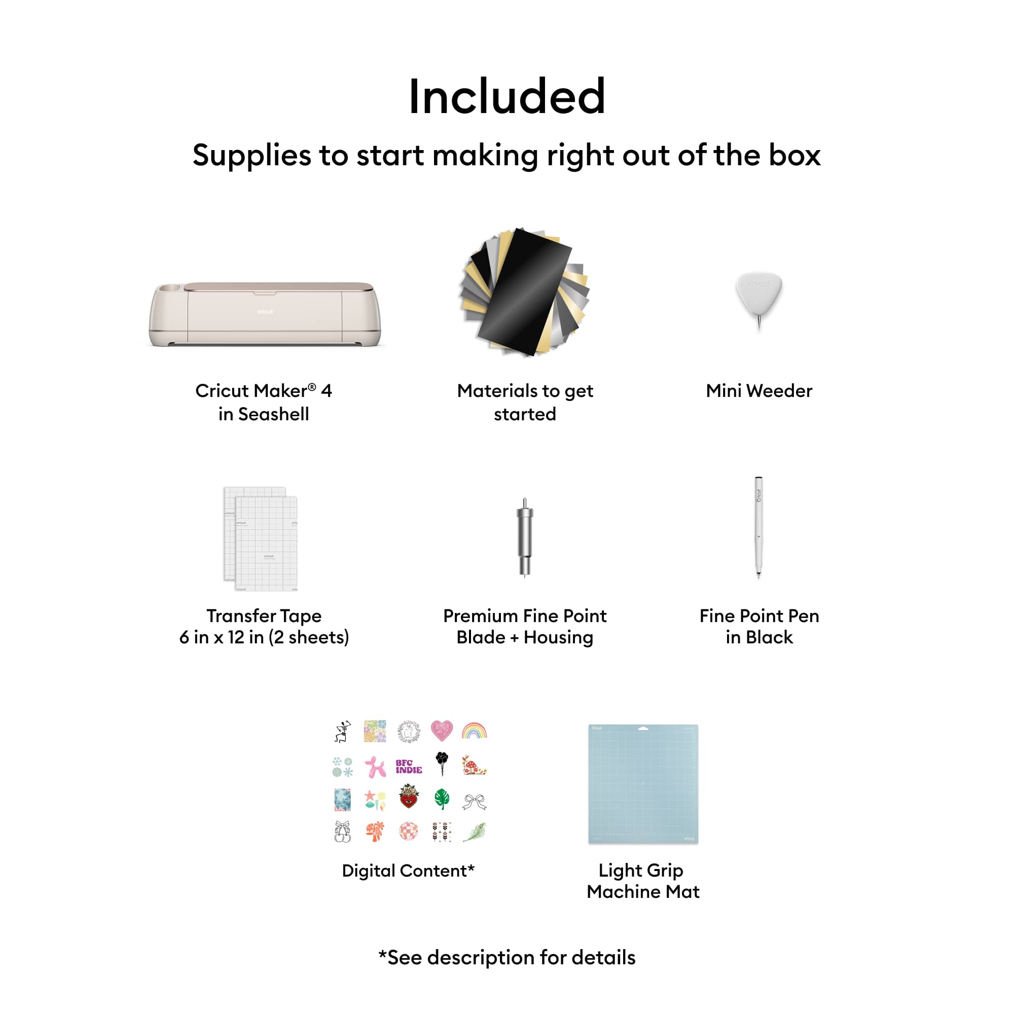 Cricut Maker&#xAE; 4 in Seashell &#x26; Digital Content