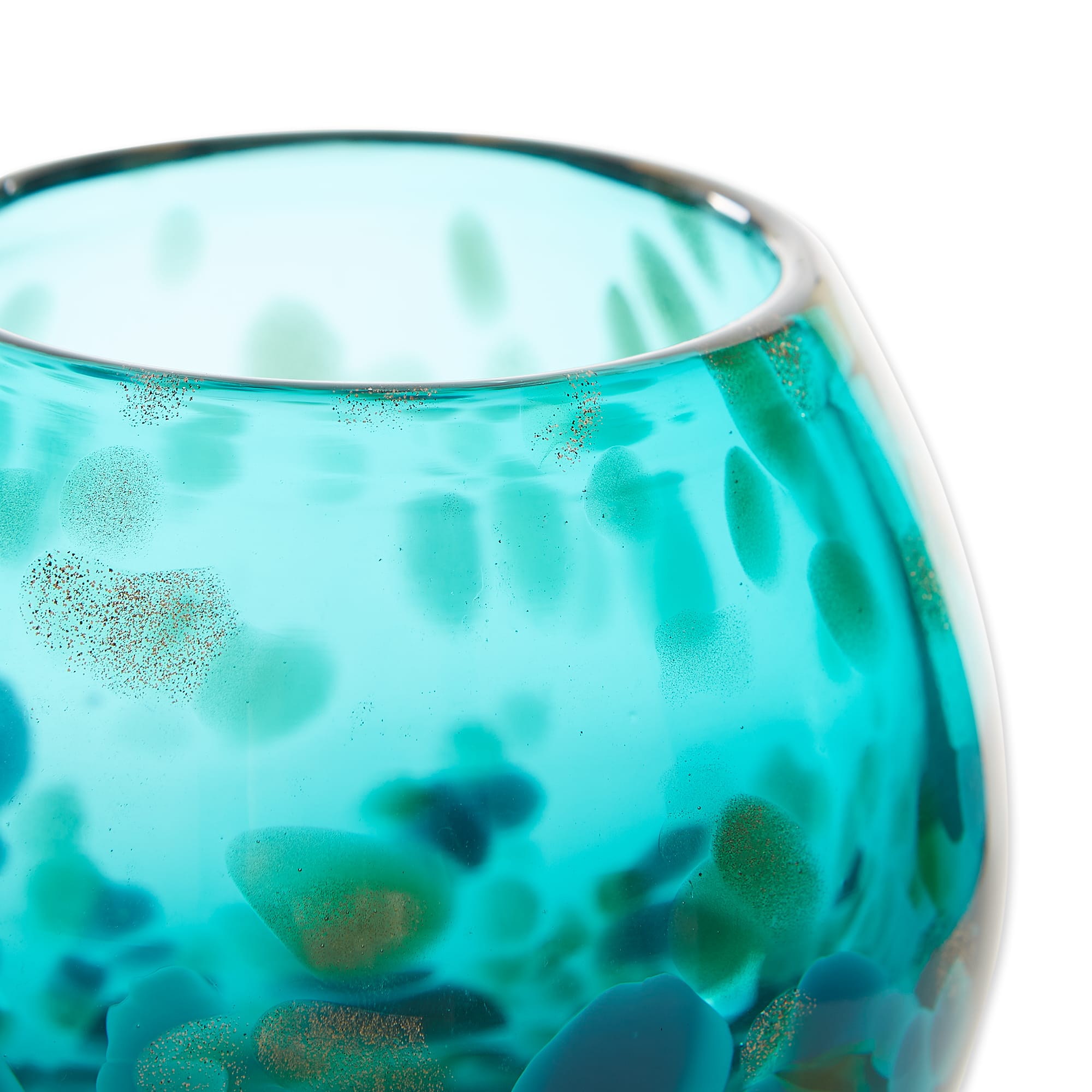 4" Aqua Bowl Vase