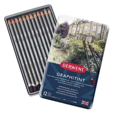 Derwent® Graphitint 12 Pencil Tin Set