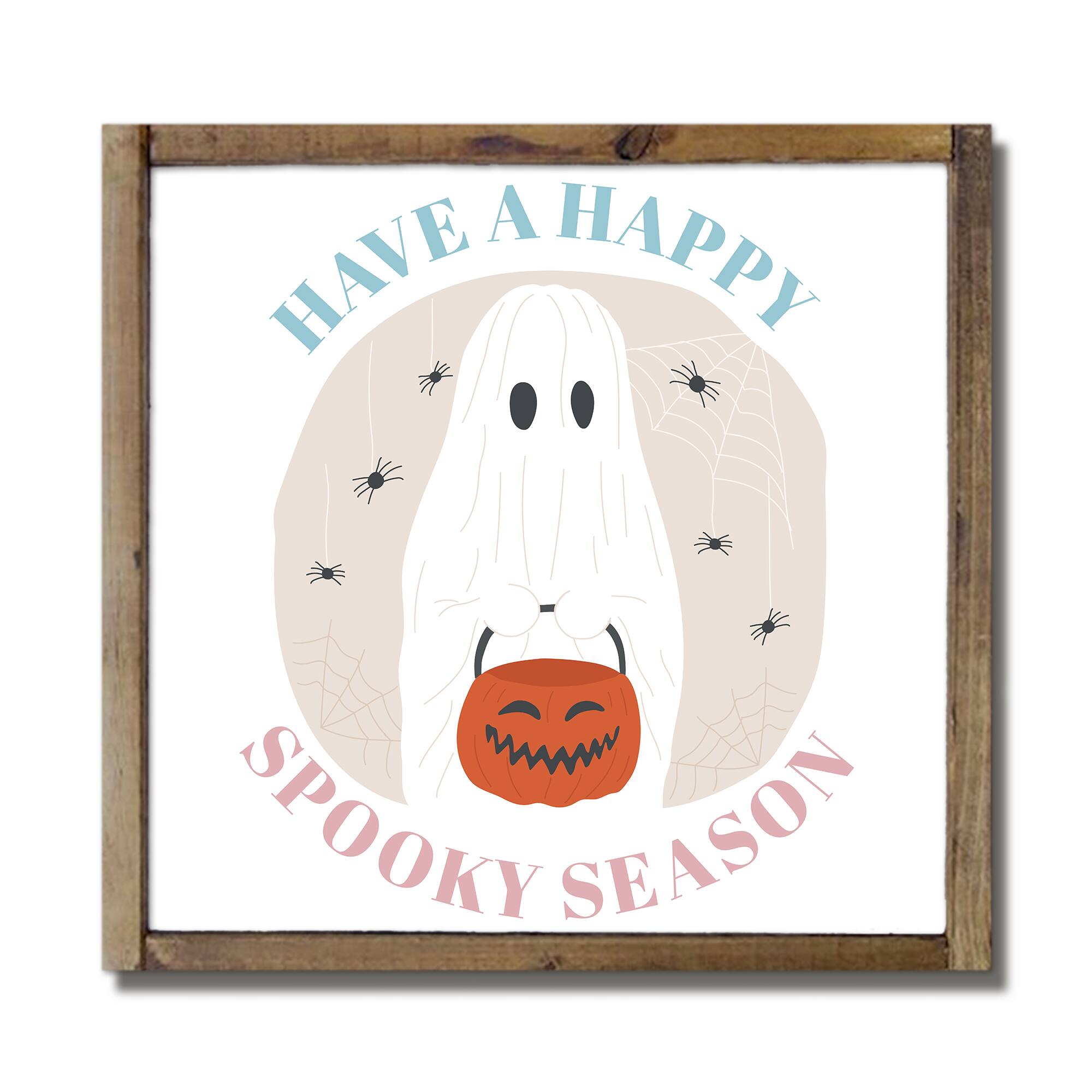 Have a Happy Spooky Season Framed Wood Plaque