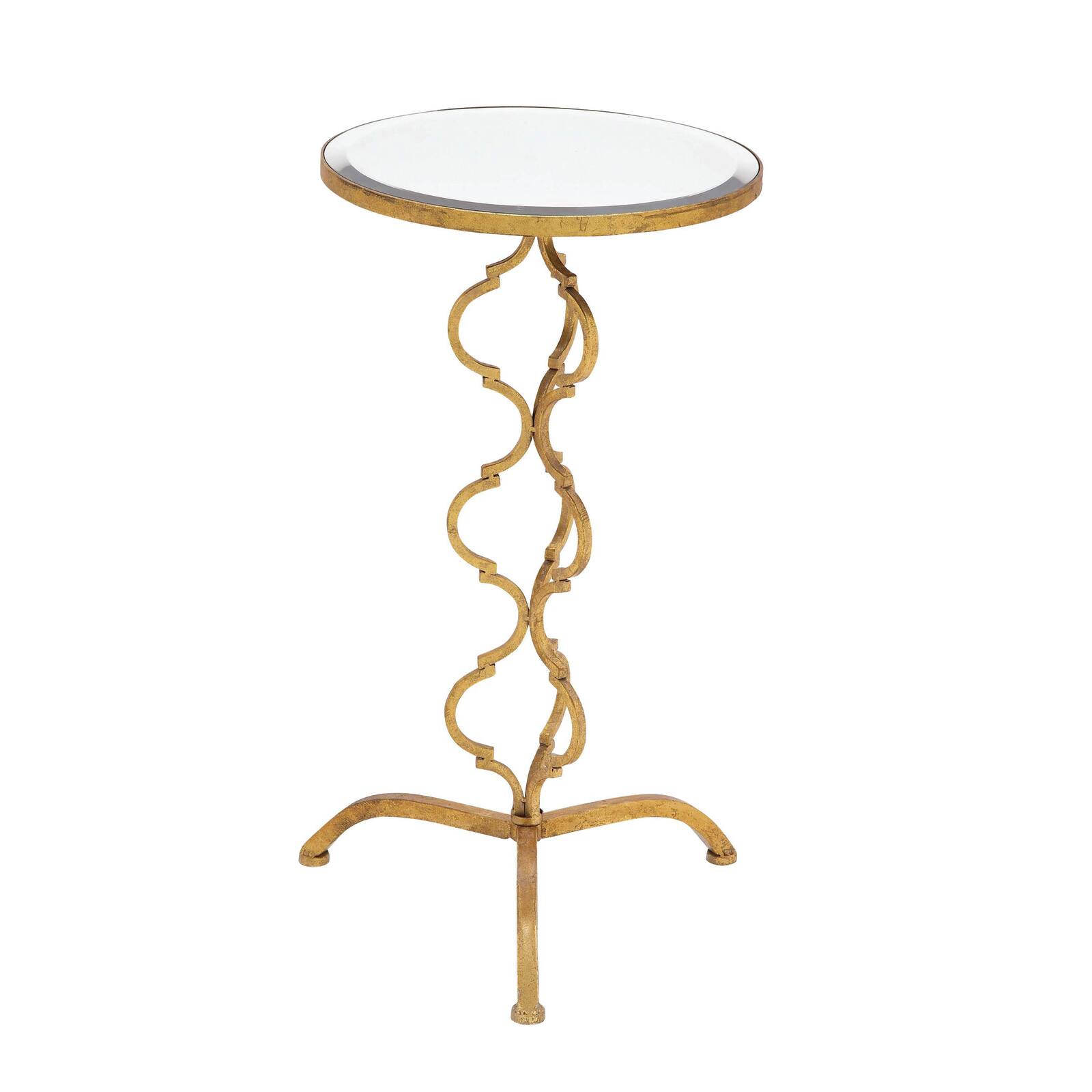30&#x22; Gold Glam Metal Accent Table