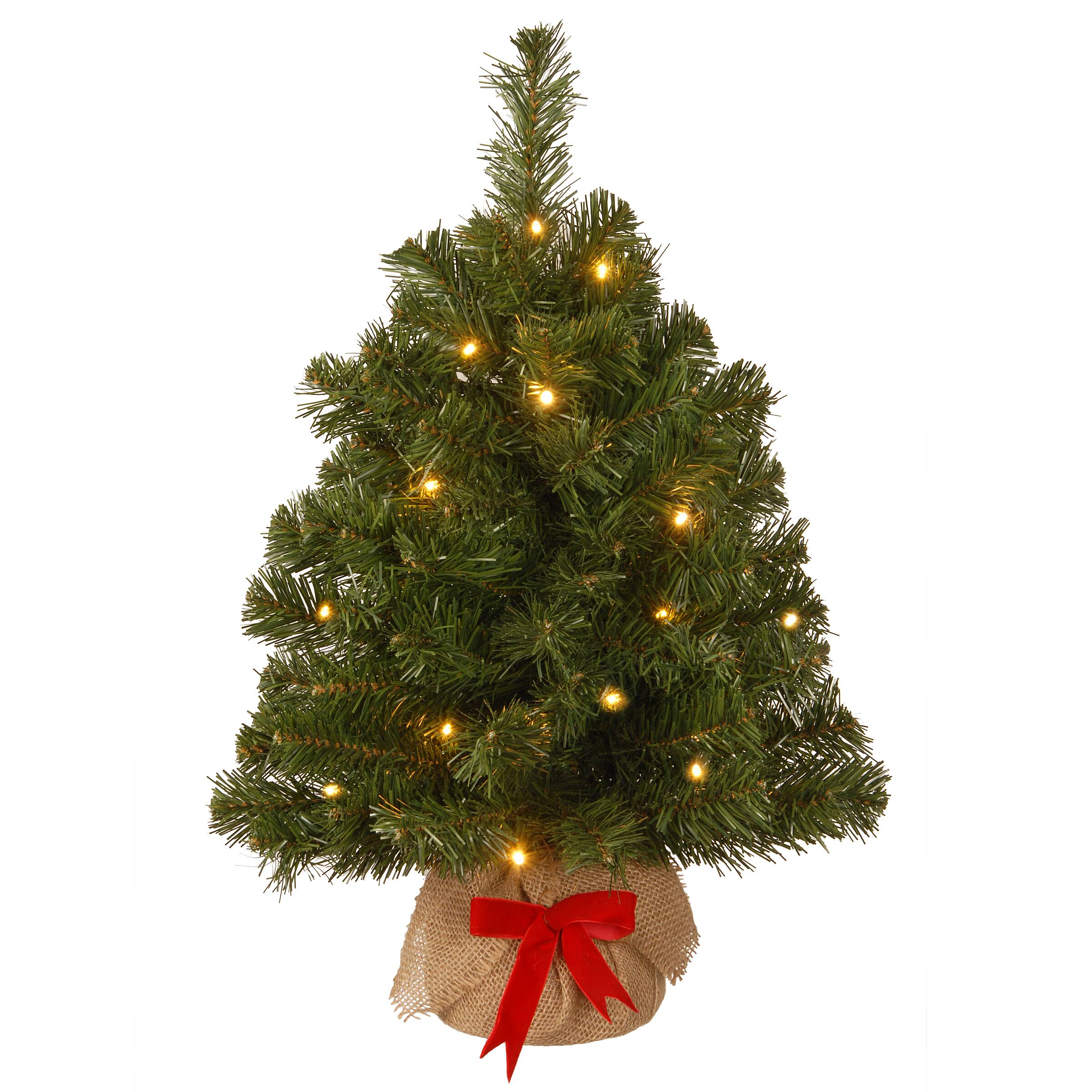 2ft. PreLit Noble Spruce Artificial Christmas Tree, Warm White LED