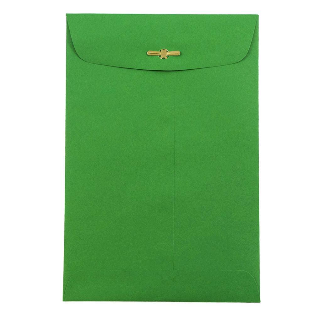 JAM Paper 6" x 9" Green Open End Catalog Recycled Envelopes, 25ct.