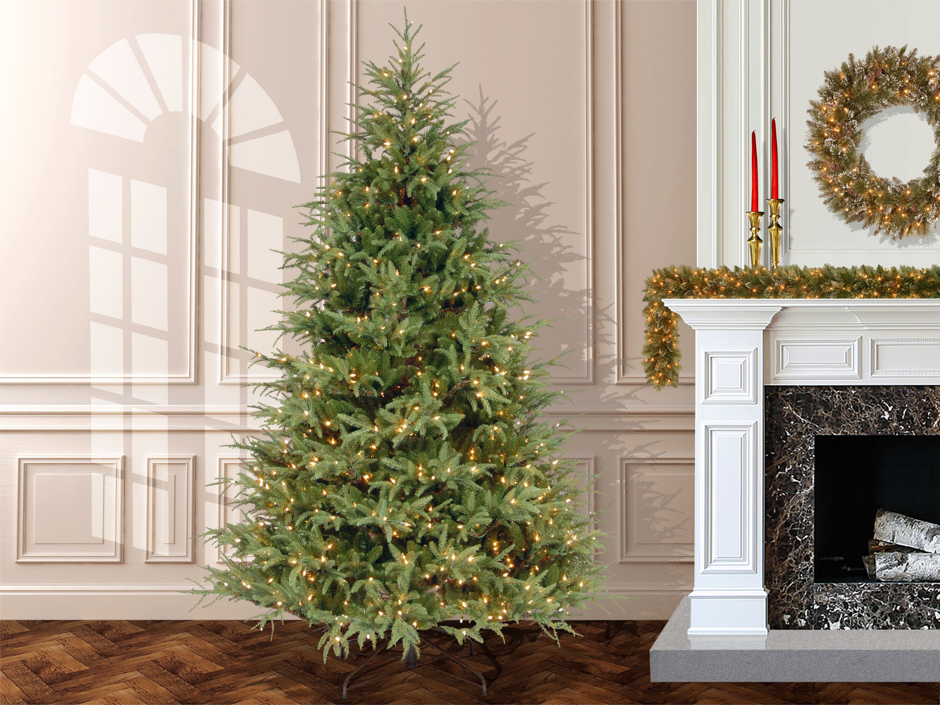 7.5ft. Pre-Lit Frasier Grande Artificial Christmas Tree, Dual Color&#xAE; LED Lights