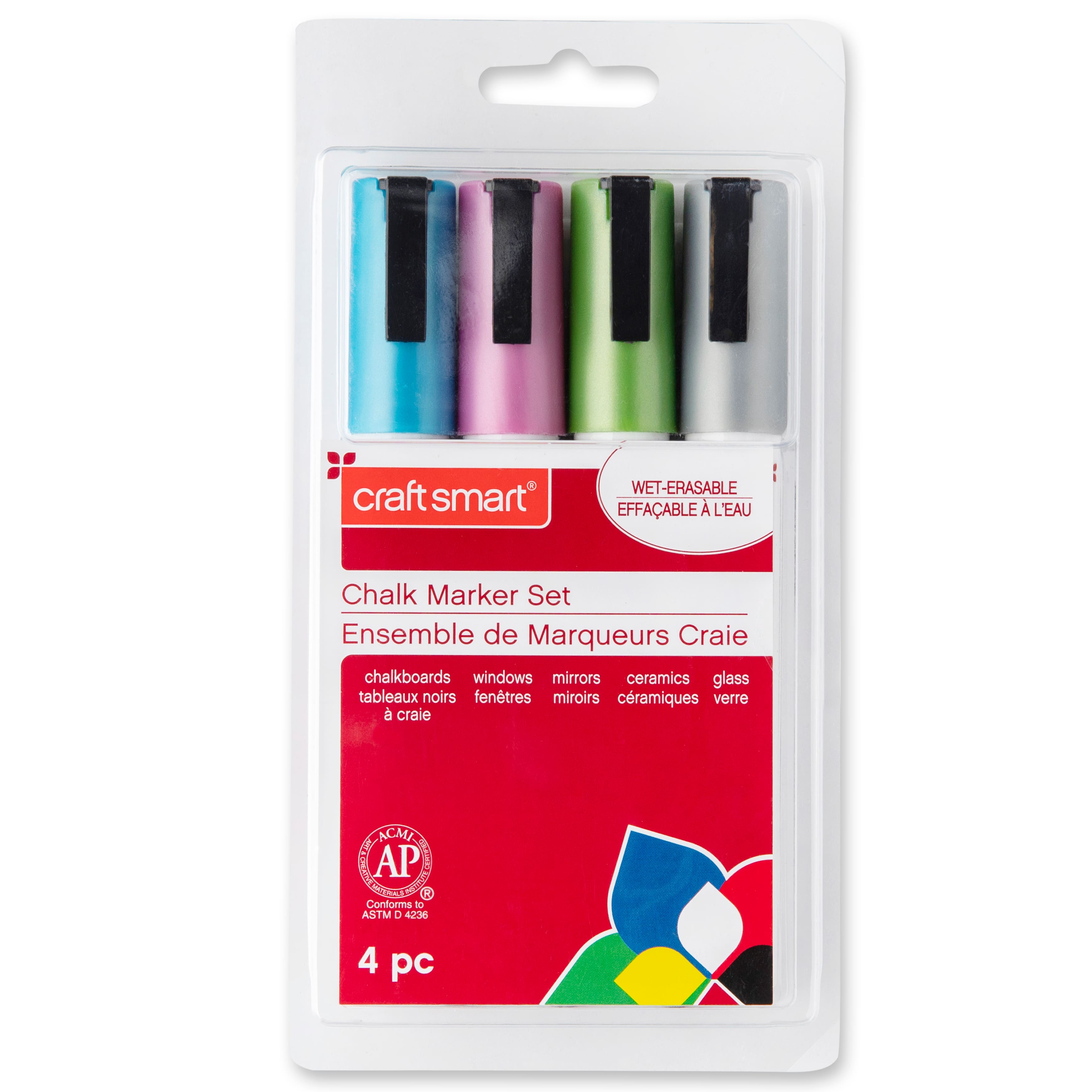 9 Packs: 4 ct. (36 total) Metallic Chalk Marker Set by Craft Smart&#xAE;